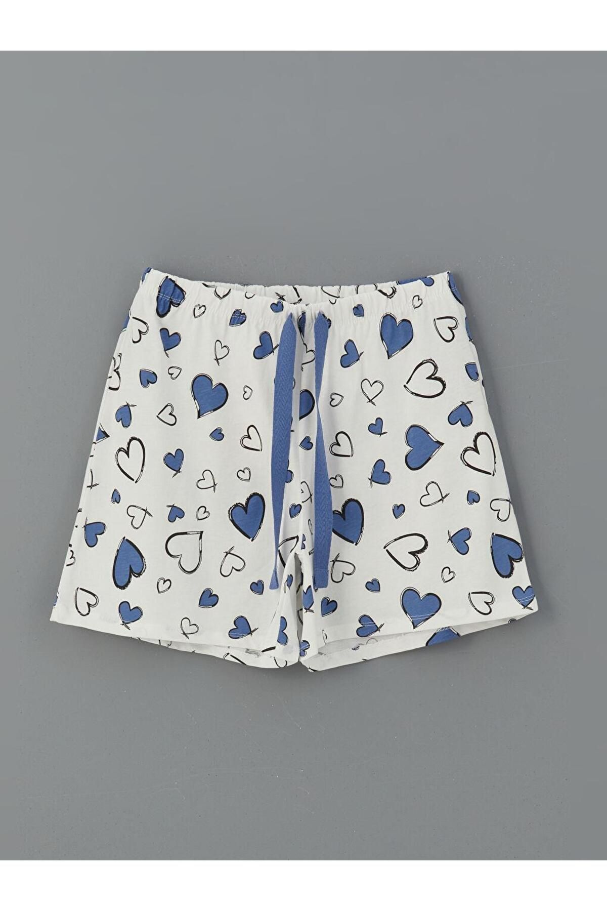 LC Waikiki LCW DREAM Beli Lastikli Desenli Kadın Şort Pijama Altı (S5)