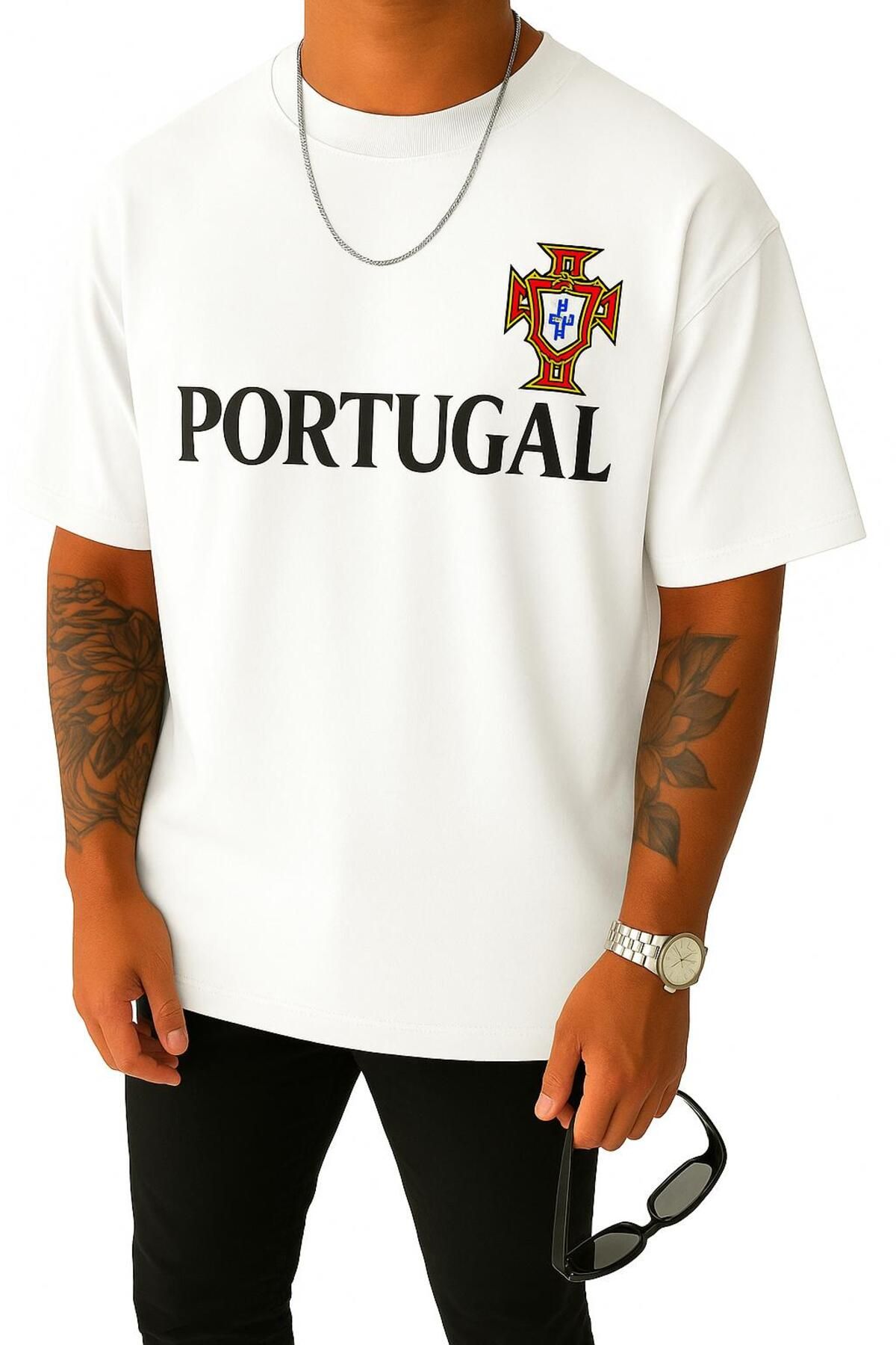 DM DOLCE MORE PORTUGAL BASKILI TİŞÖRT