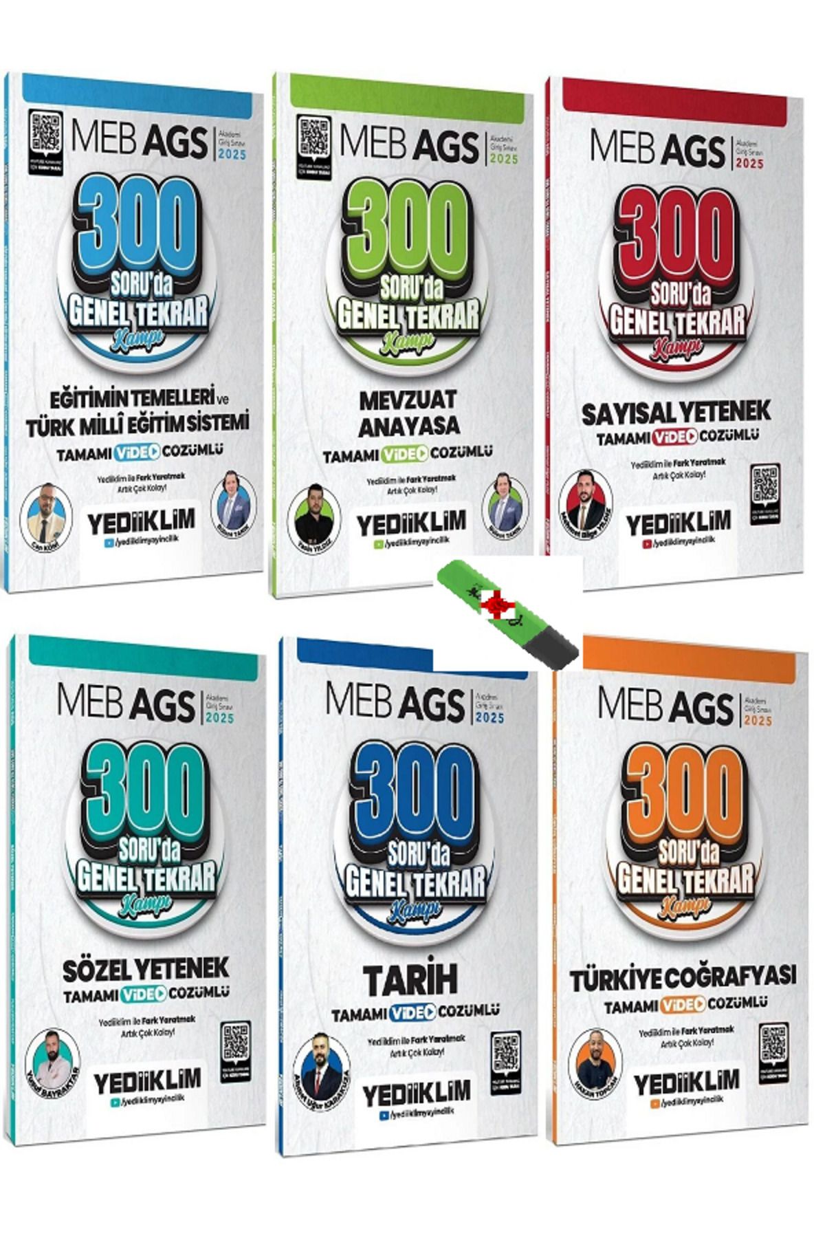 Kurul Yayıncılık Yediiklim 2025 MEB-AGS Tüm Dersler 1800 Soruda Genel Tekrar Kampı 6 lı Set (KALEM)