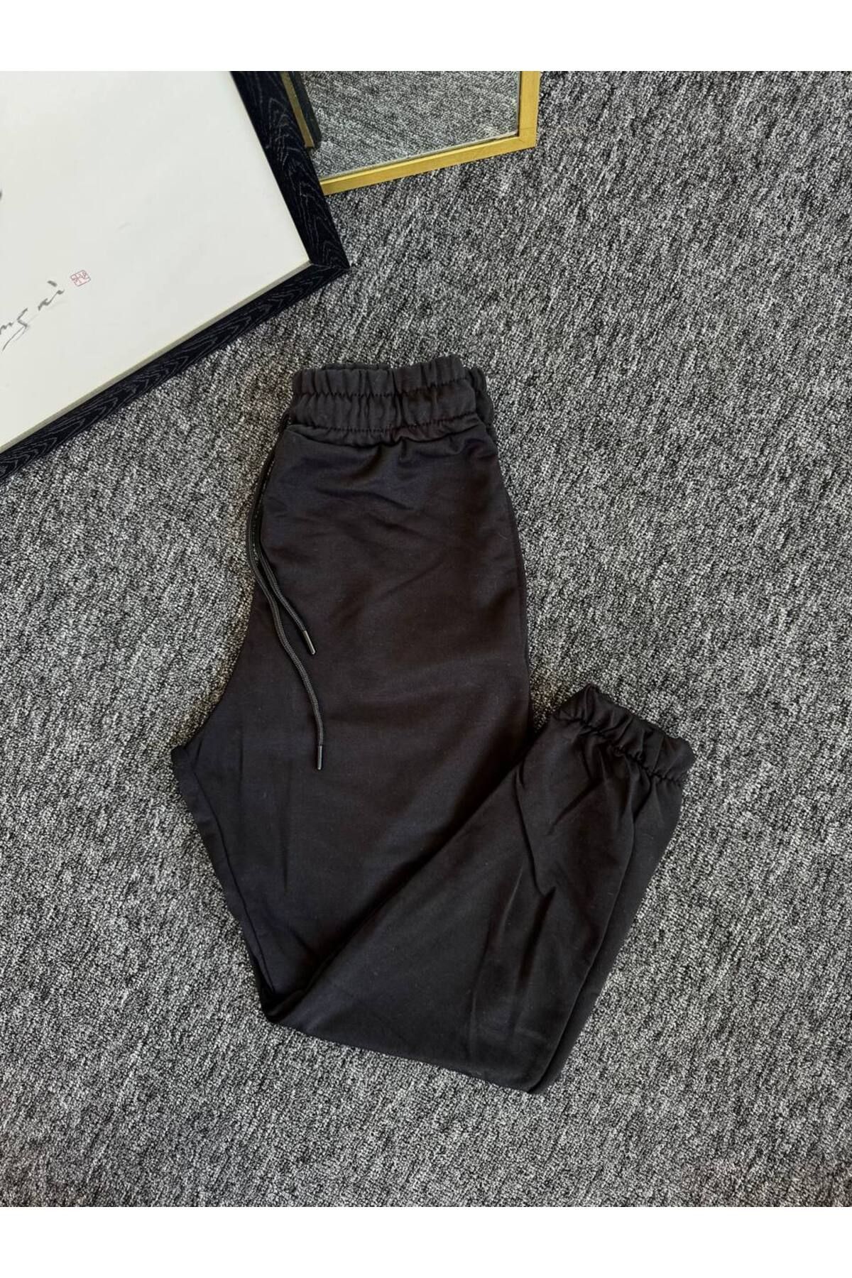 VOGUEMET Yeni Sezon Erkek Kadın Unisex Düz Renk Vortex Yüksek Kaliteli Eşofman Altı Paça Lastikli