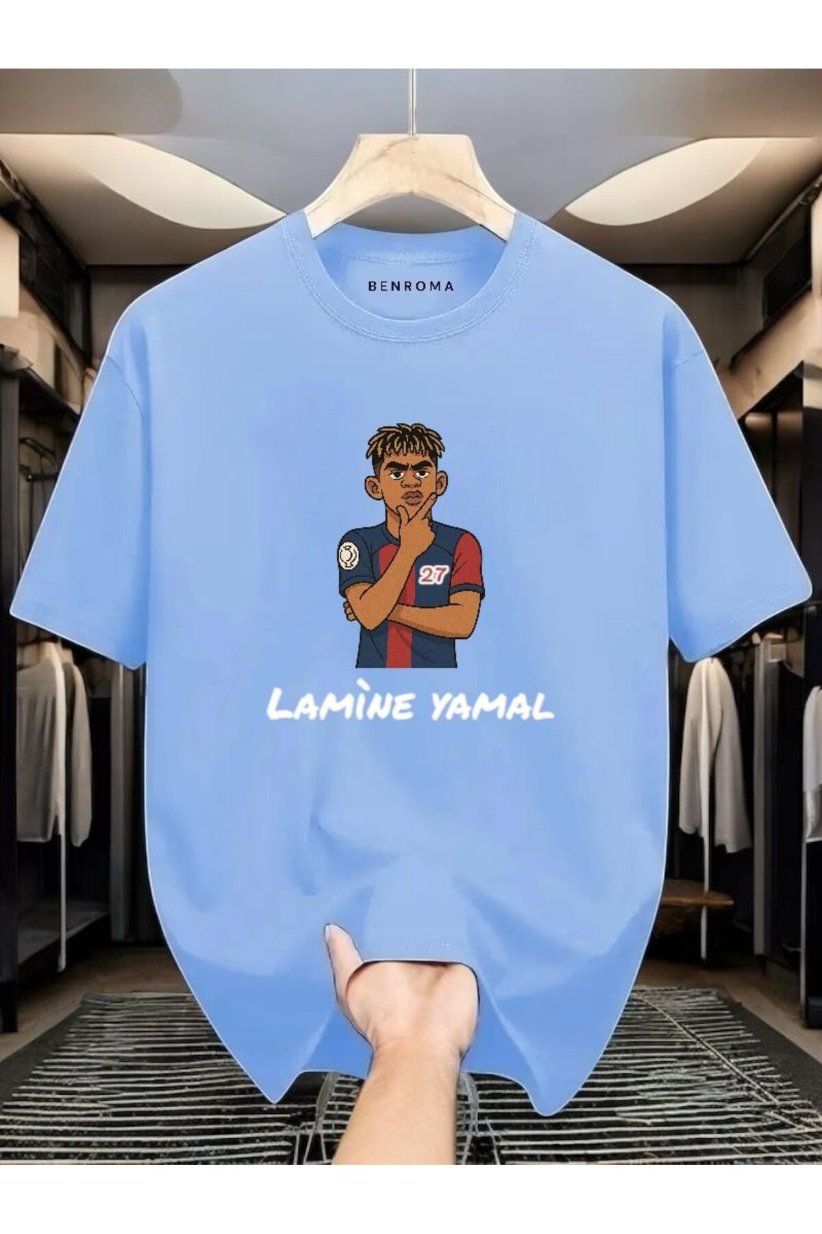 BENROMA LAMİNE YAMAL BASKILI TİŞÖRT