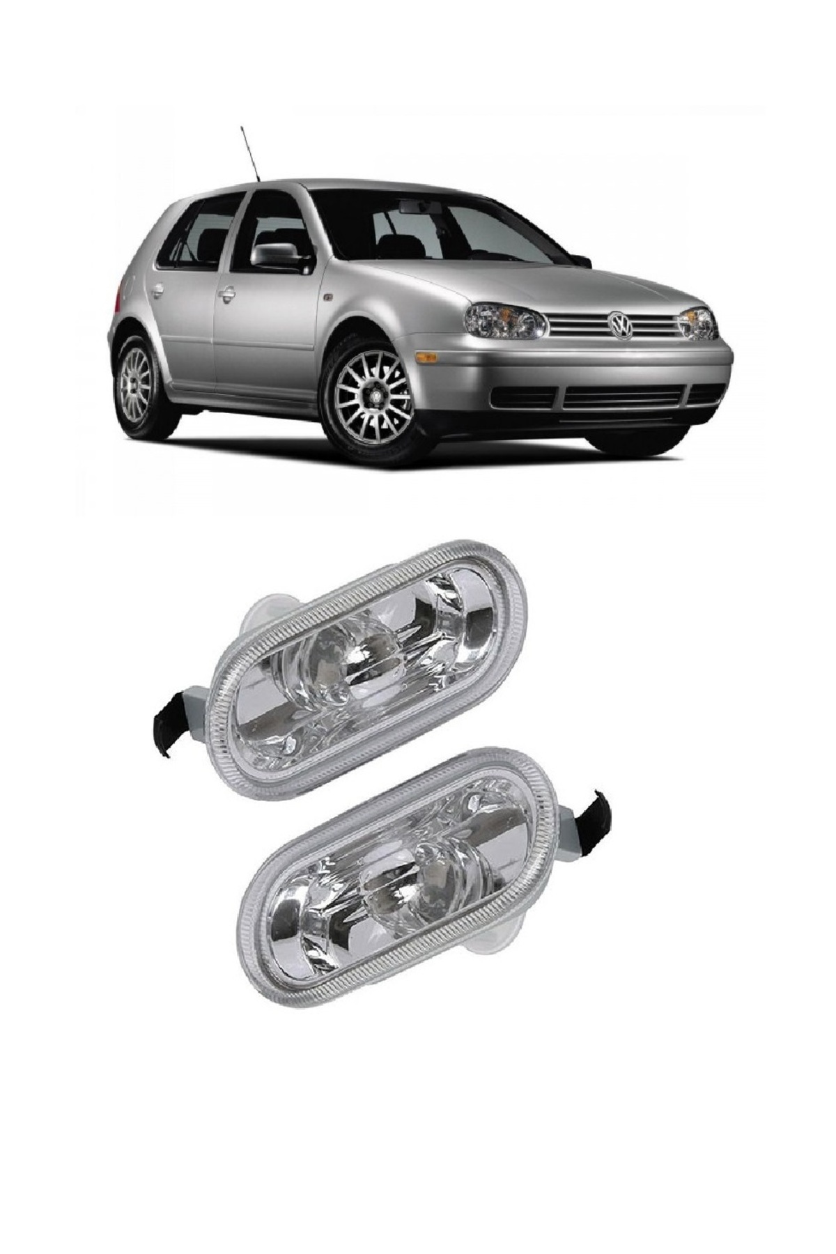 CMEPARTS Volkswagen Golf 4 MK4 1998-2004 Uyumlu Çamurluk Sinyali Sağ + Sol Takım 2 Adet 1J0949117