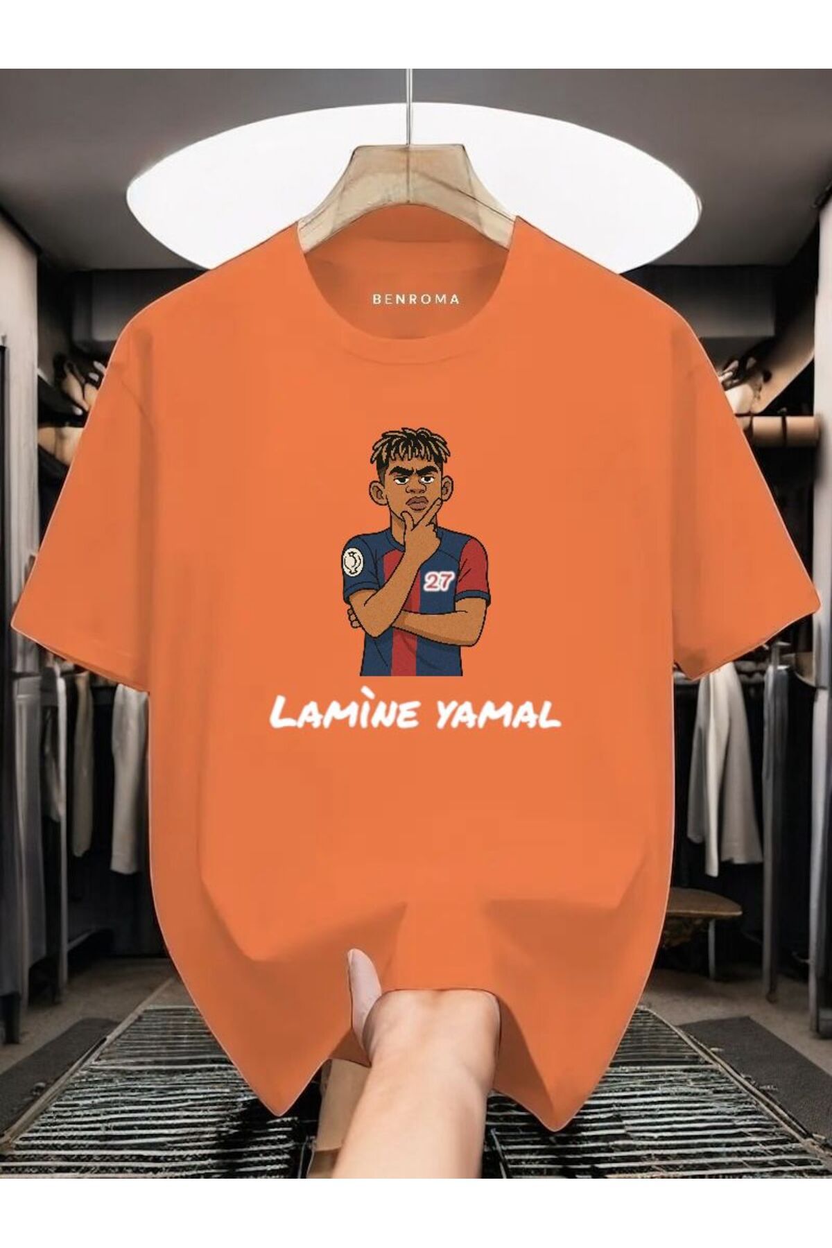 BENROMA LAMİNE YAMAL BASKILI TİŞÖRT