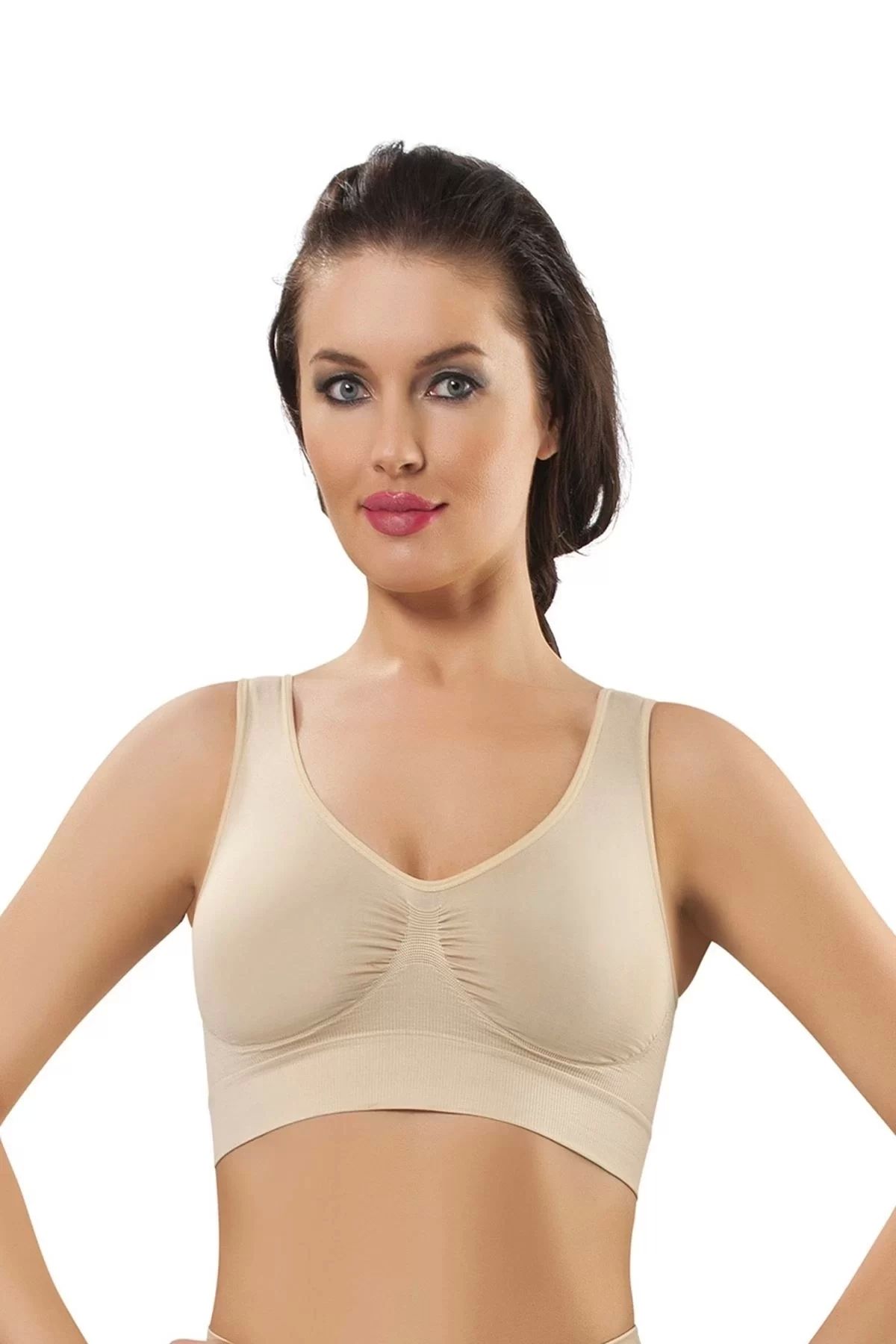 STOREMAX Ten Dikişsiz Kadın Pedli Sütyen Korse - 704
