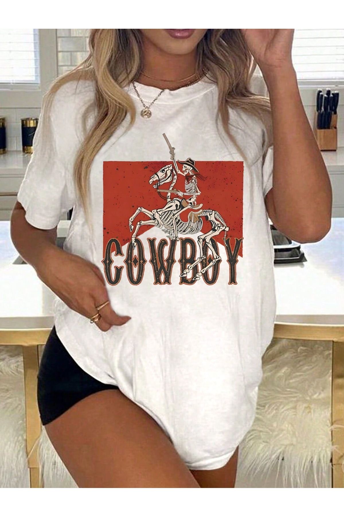 Jose Clothing Oversize Kesim Kısa Kollu Baskılı T-shirt