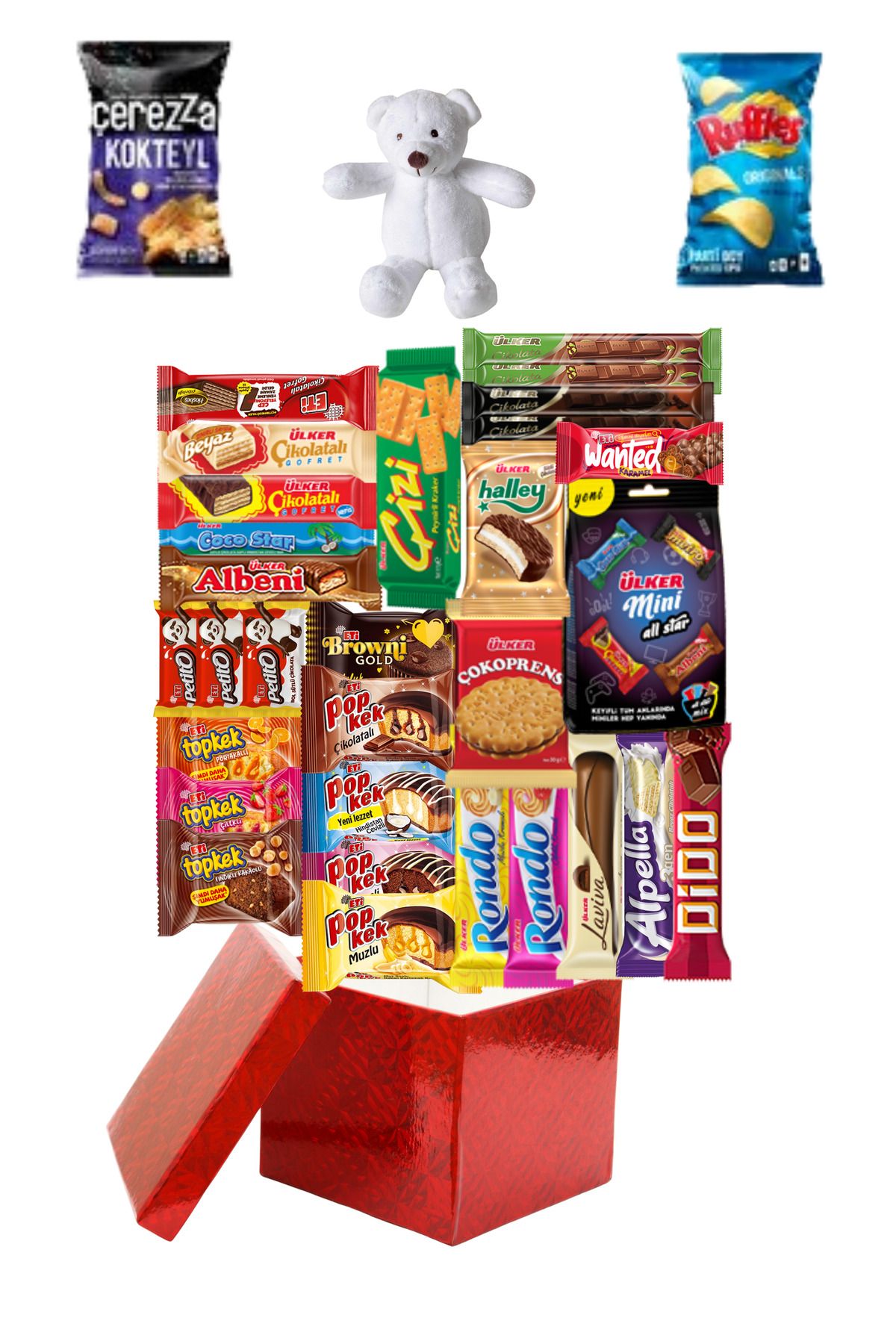 KibarGsmMarket HEDİYELİK PELUŞ AYICIKLI EKO AVNTAJ PAKETİ 32 PARÇA