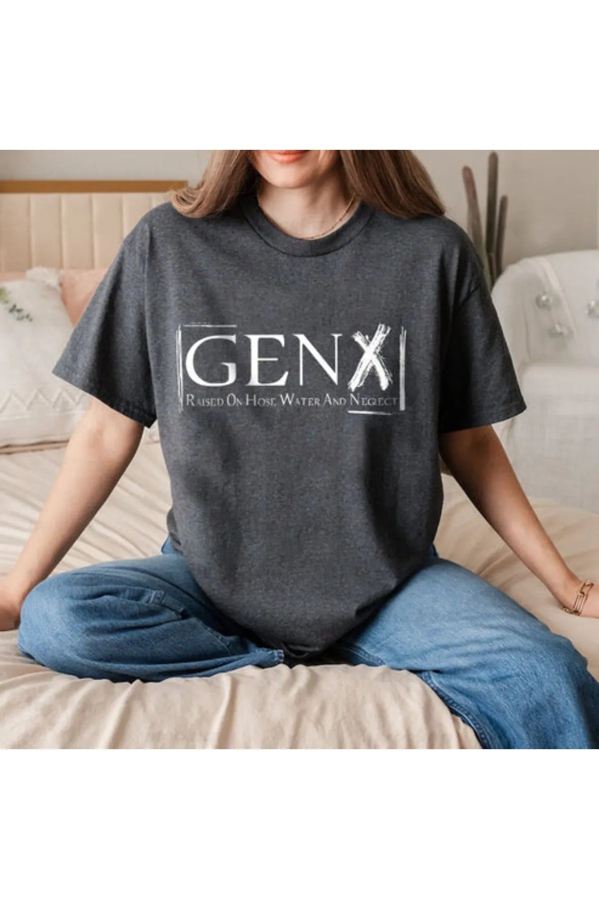 FeaR LeeS GENX Raised On Hose Water And Neglect Baskılı Oversize T-shirt