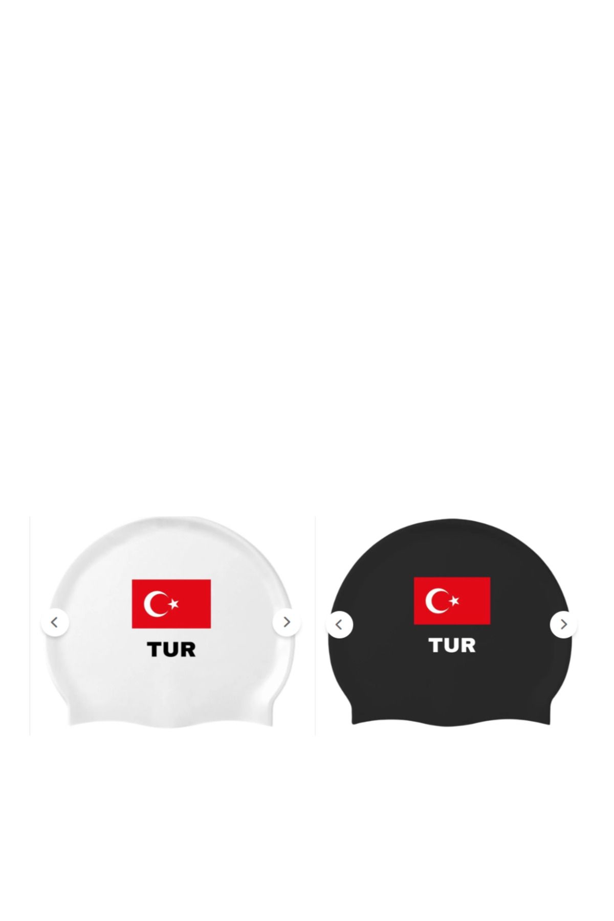 İKAVİ İKAVİ Türk Bayrağı Baskılı 2 li Silikon Deniz ve Havuz Bonesi
