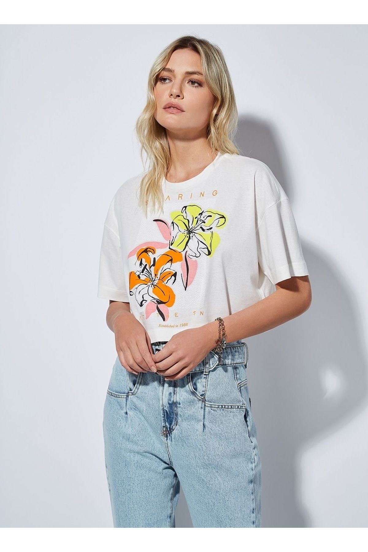 Jose Clothing Oversize Kesim Kısa Kollu Baskılı T-shirt