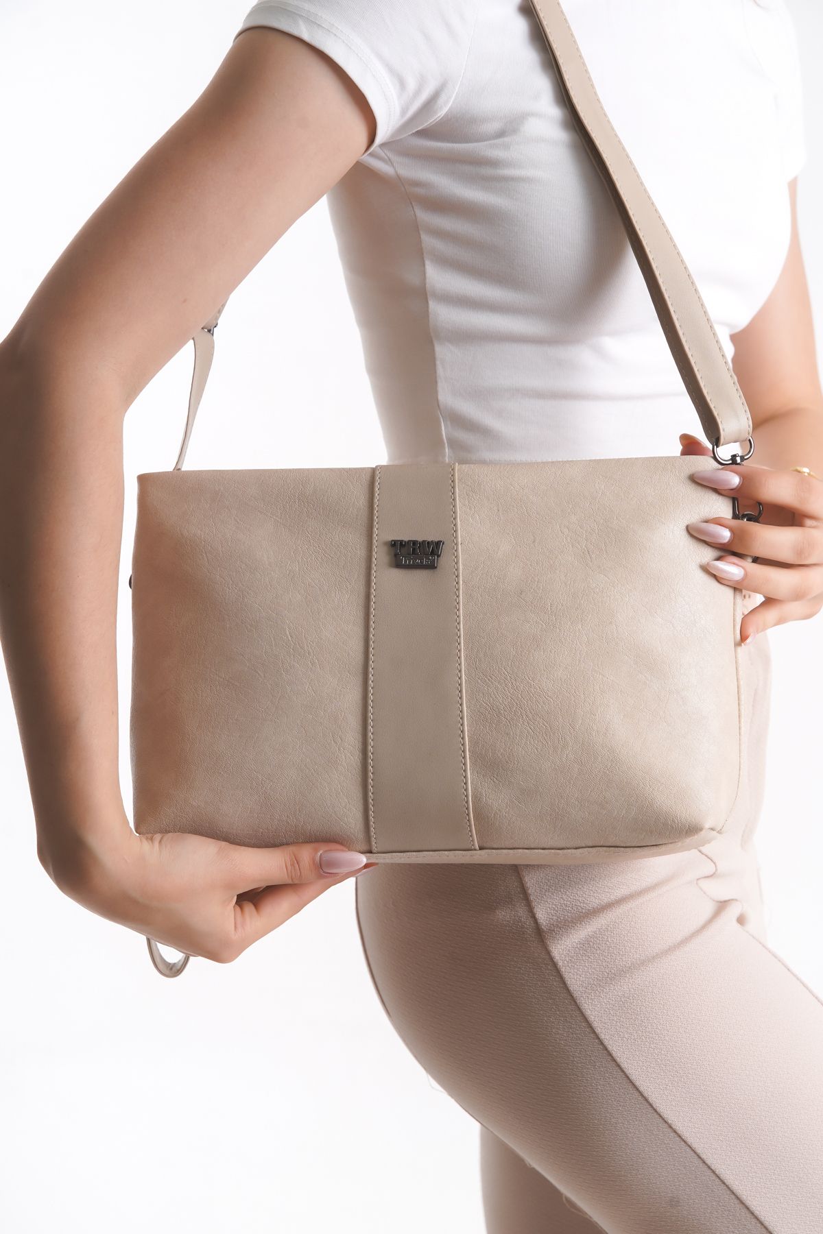 Solo Bag Portföy Deri Clutch El Çantası Uzun Omuz Askılı Çanta