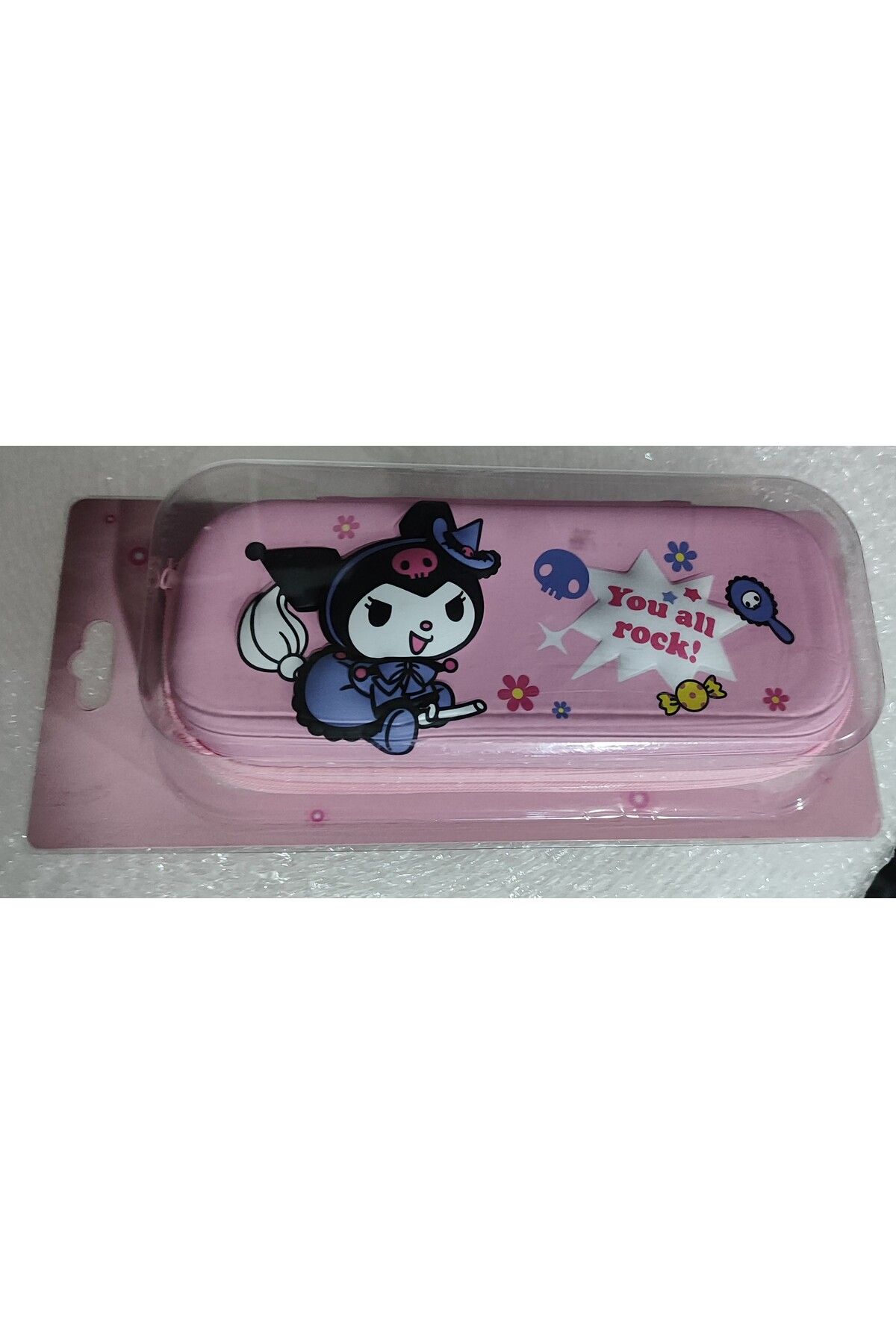 ada çanta kırtasiye Kuromi figürlü kabartmalı geniş kapasiteli kalem kutusu (23cm*10cm*5cm)