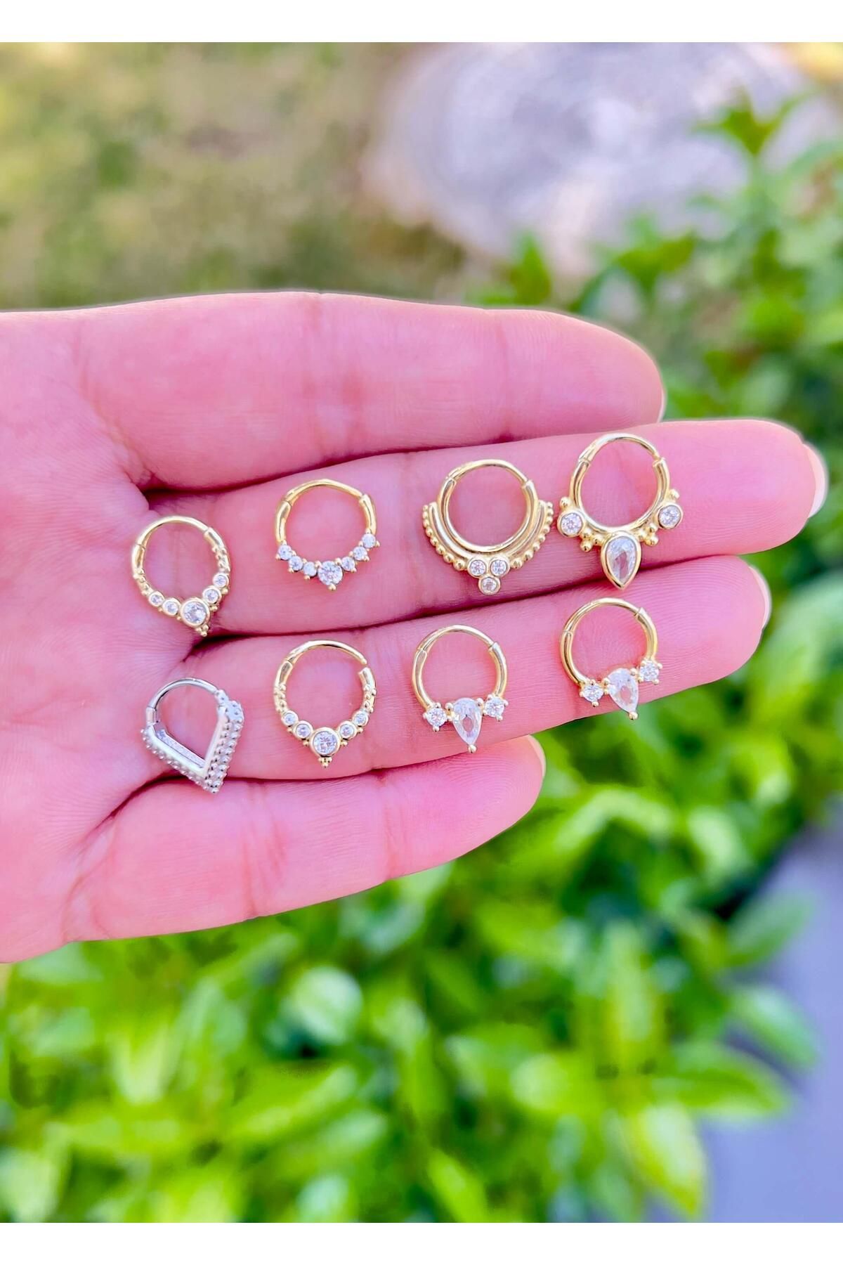 Defne Silver Halka Gümüş Piercing