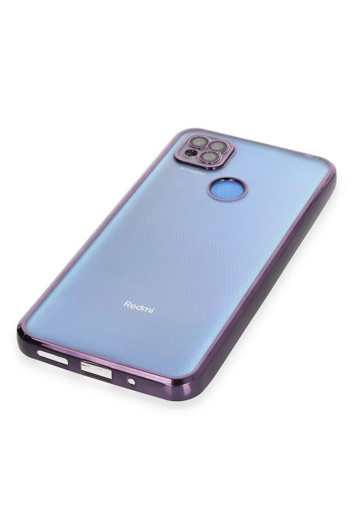 NewFace Xiaomi Redmi 9C Kılıf Lensli Silikon - Mor WLZOR