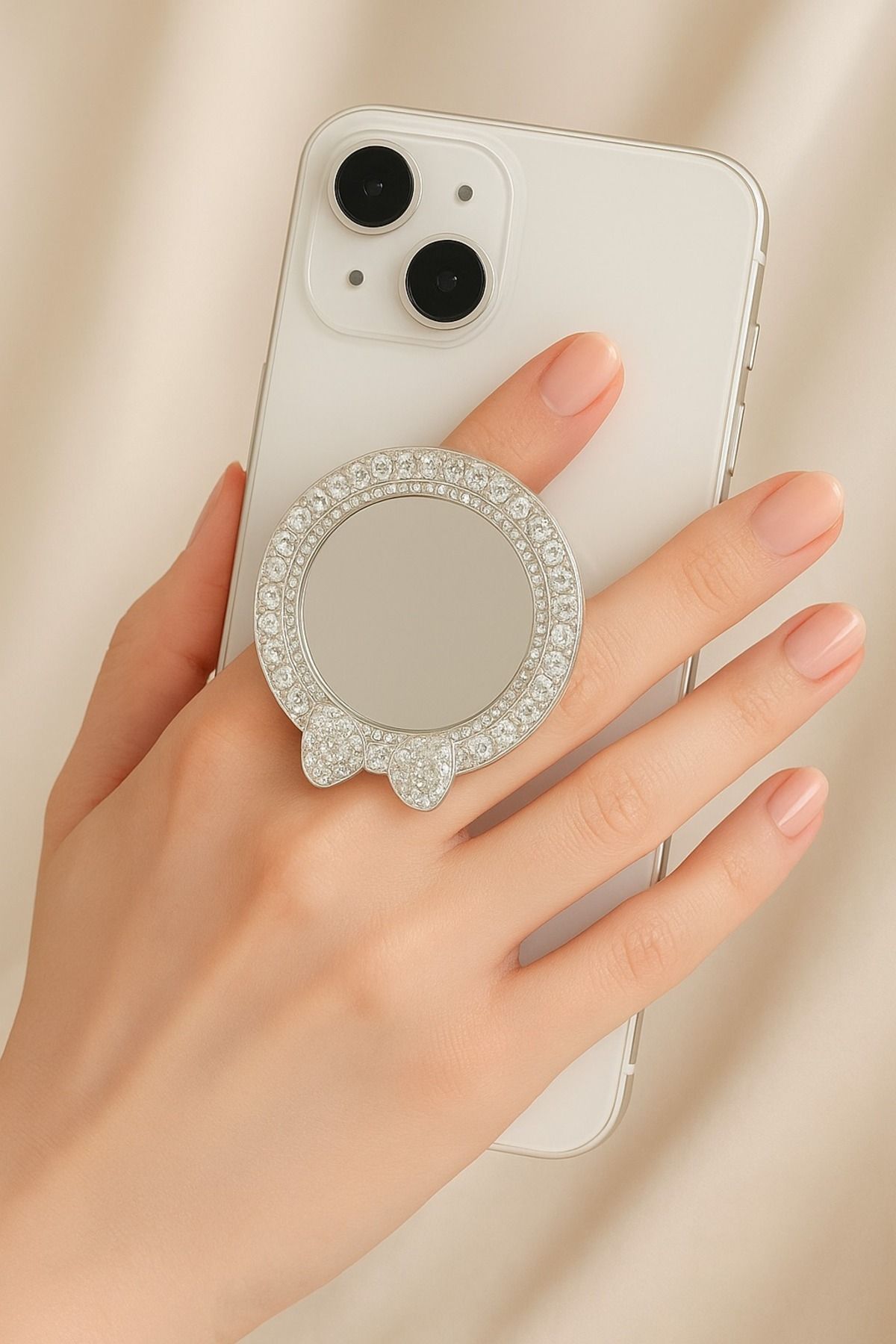 Alstrap Tüm Telefonlar İle Uyumlu Aynalı Telefon Tutucu ve Stand – Pop Socket Modeli