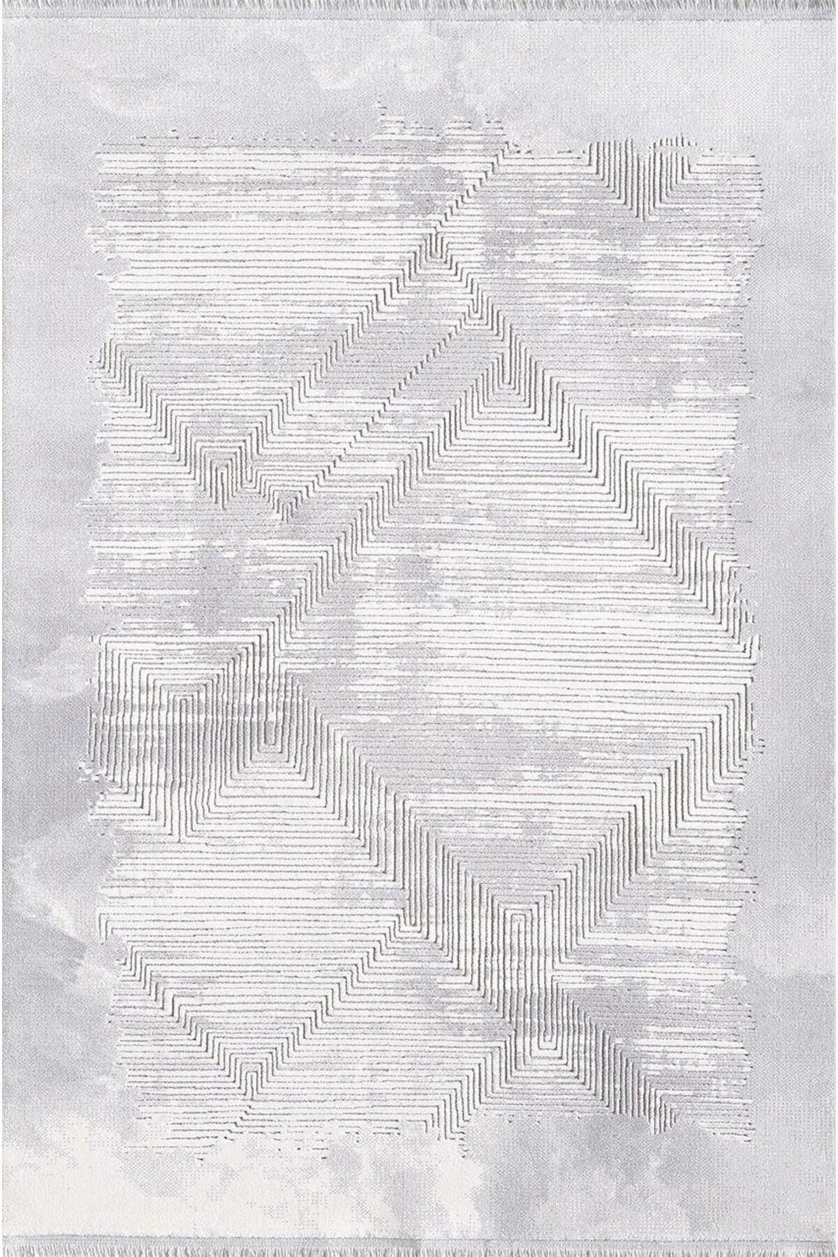 divano Artemis Murano Gri Krem Desenli Halı 06431b