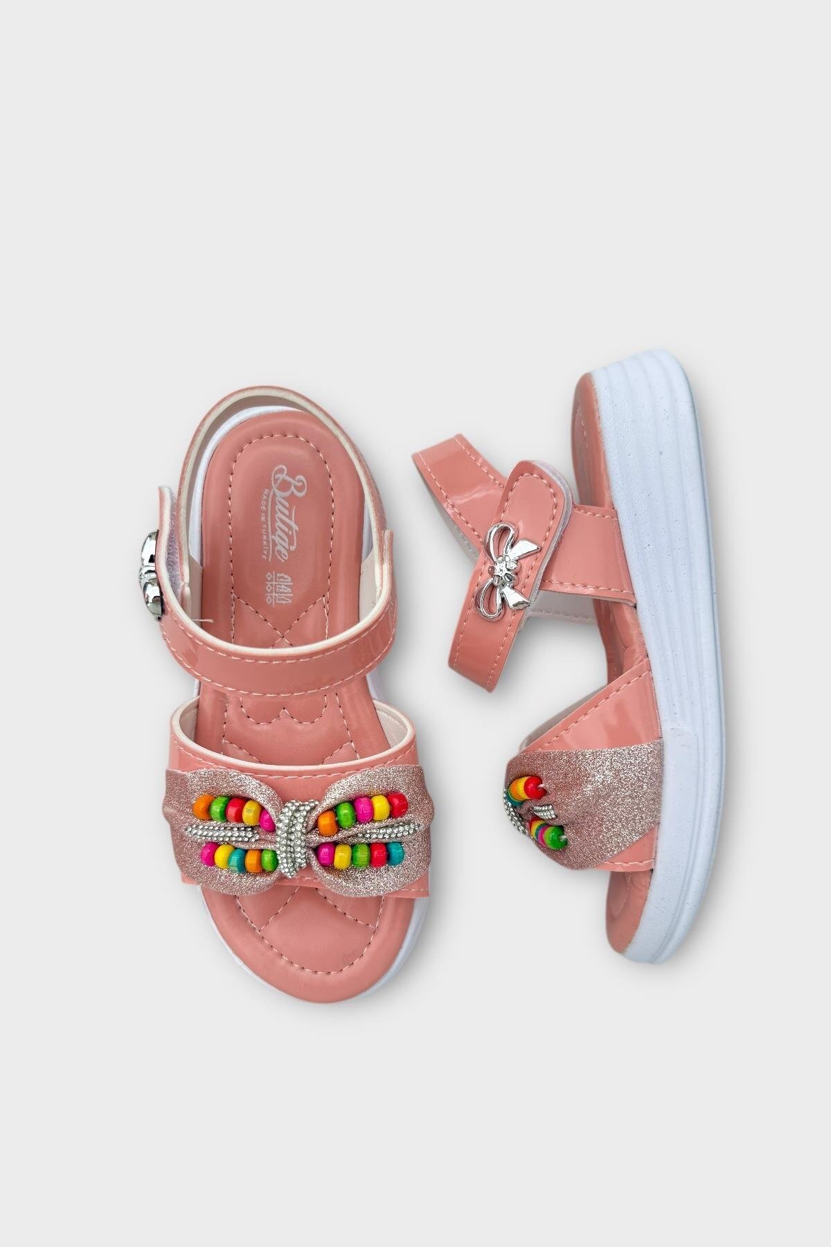 Liger-Girl's Summer Wedding Ceremony Stylish Sandals Shoes Powder 6