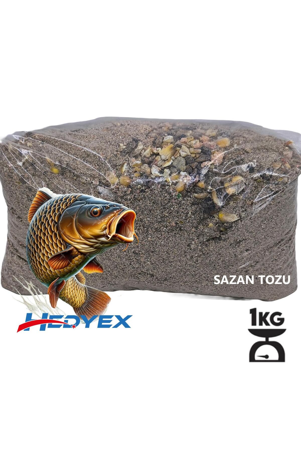 Hedyex 1Kg Sazan Tozu Yüksek Proteinli Özel Katkılı Sazan Alabalık Avı Toz Yem