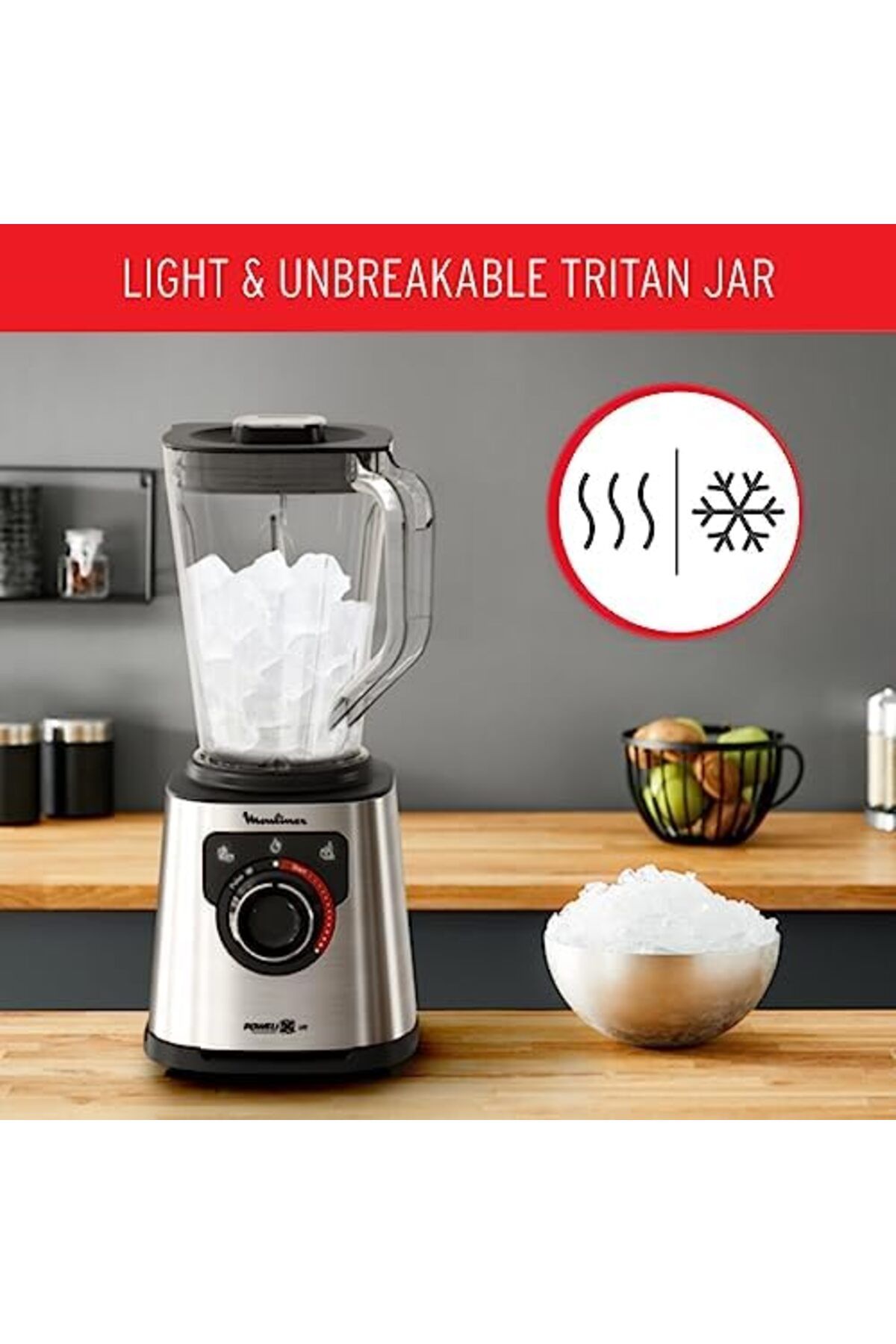 Moulinex-Blender | PerfectMix | High Speed 2 L Blender Smoothie Maker | Mixer | 1200 W | 4 Auto Prog 6
