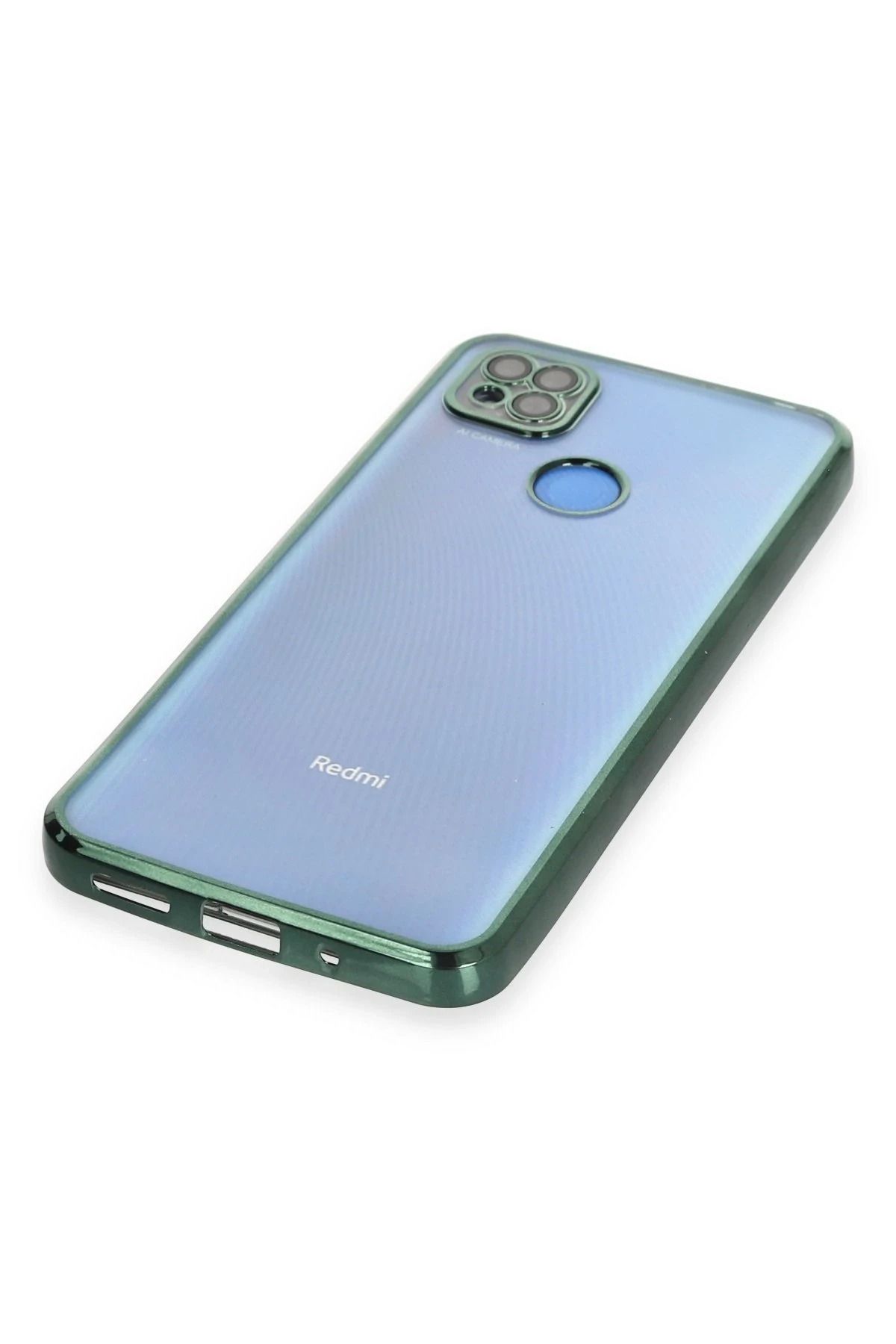 NewFace Xiaomi Redmi 9C Kılıf Lensli Silikon - Yeşil WLZOR