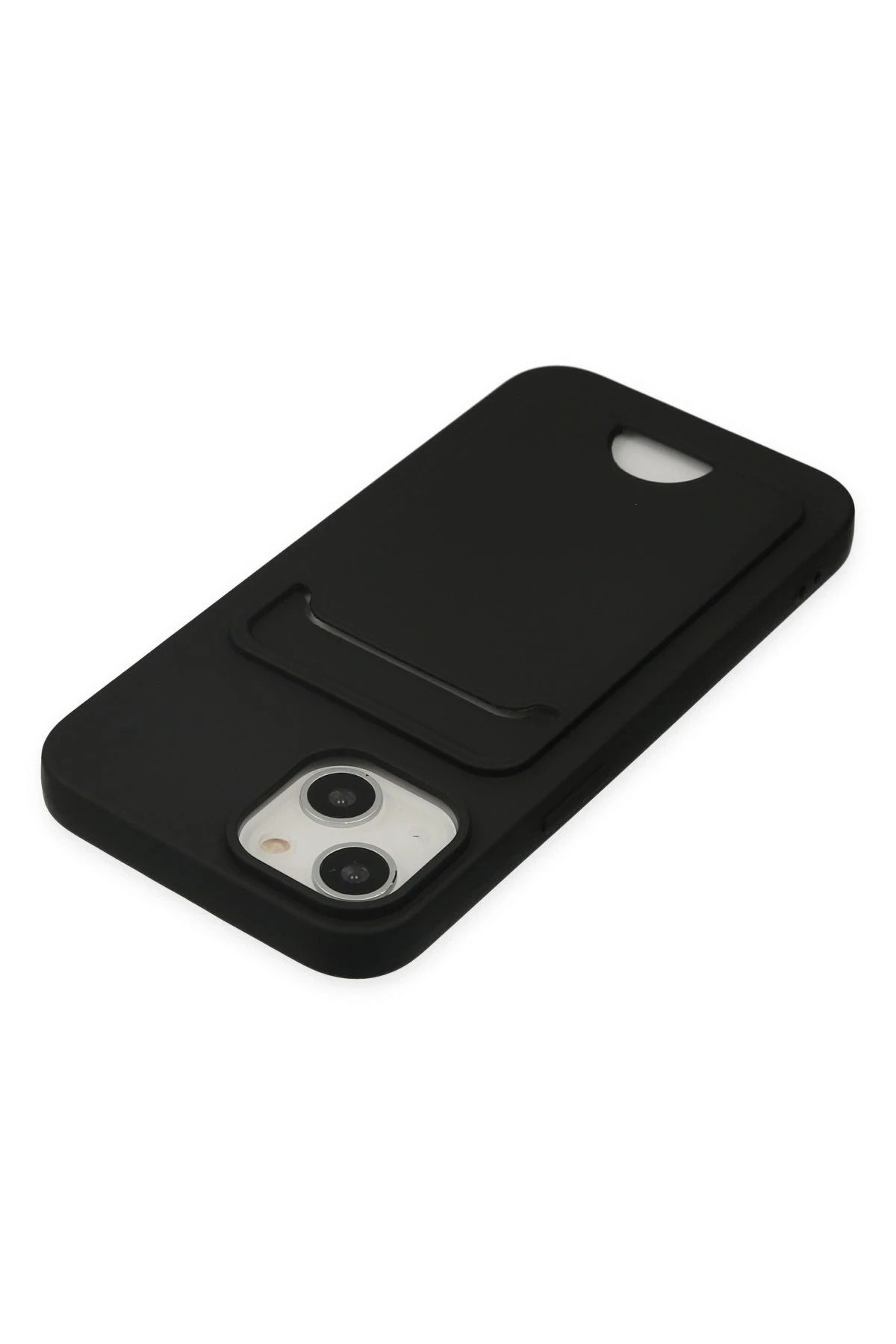 NewFace iPhone 14 Plus Kılıf Kelvin Kartvizitli Silikon - Siyah WLZOR
