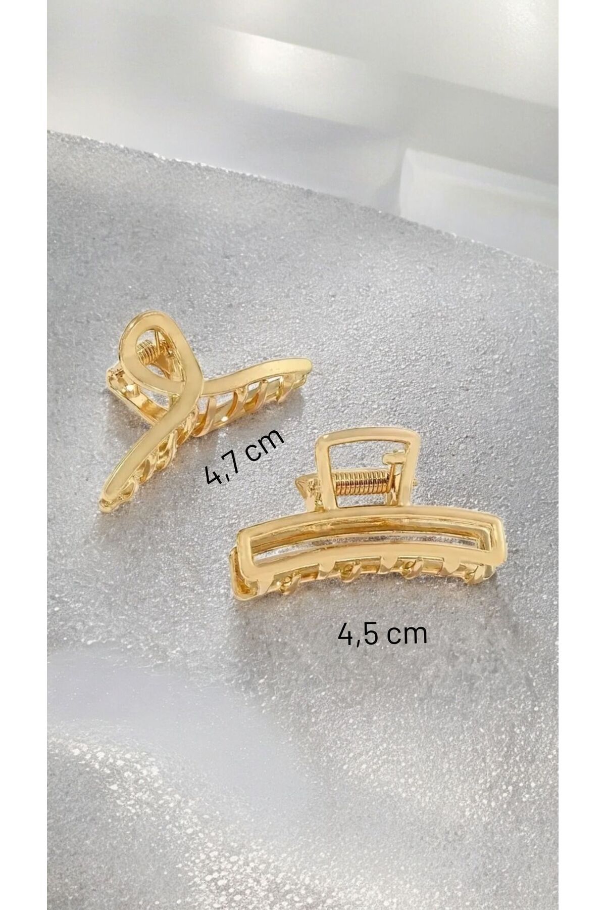Solène Bijou Twin 2 li Gold Metal Kelebek Saç Tokası