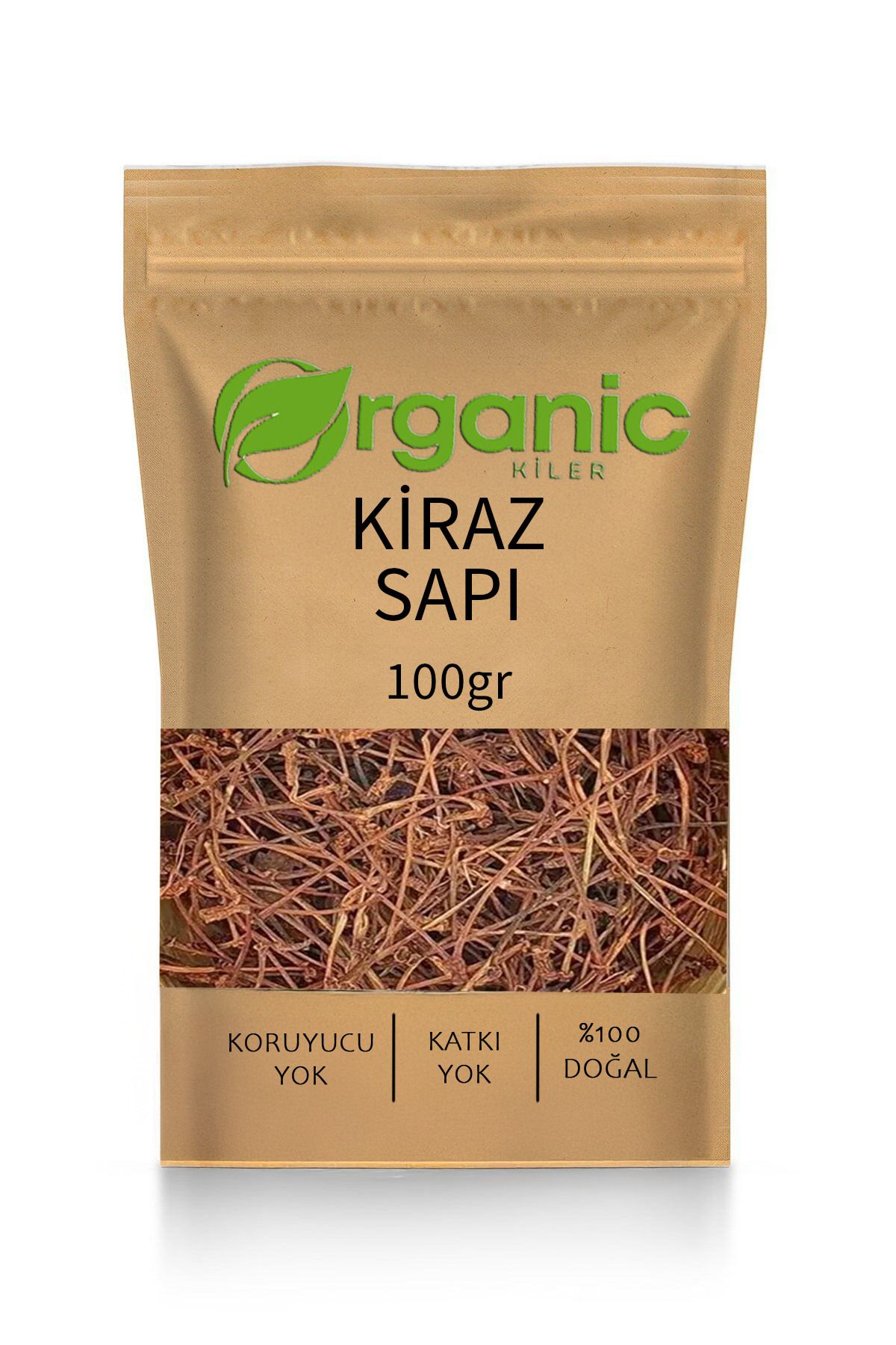 Organic Kiler Kiraz Sapı 100gr. Katkısız Doğal, Kiraz Sapı Çayı, Kurutulmuş & Organik