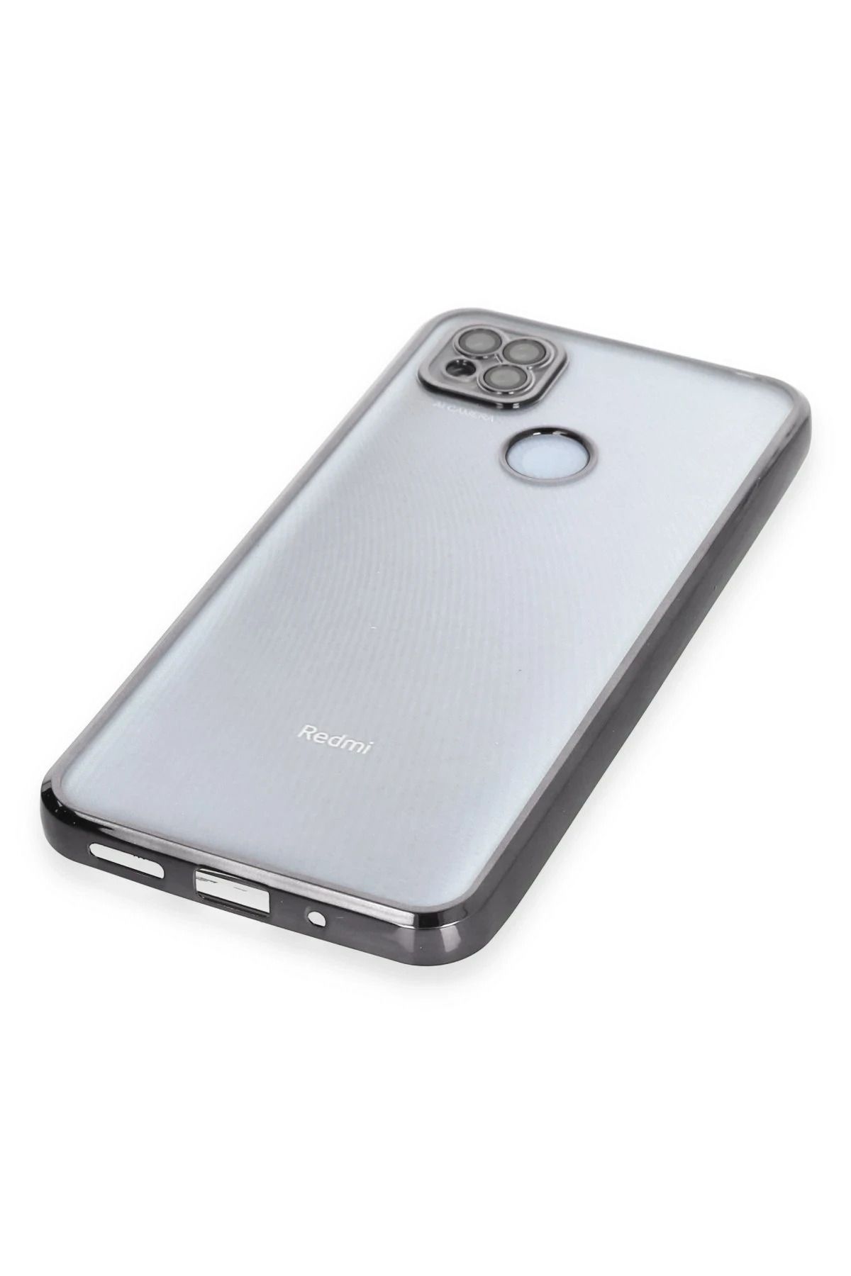NewFace Xiaomi Redmi 9C Kılıf Lensli Silikon - Siyah WLZOR