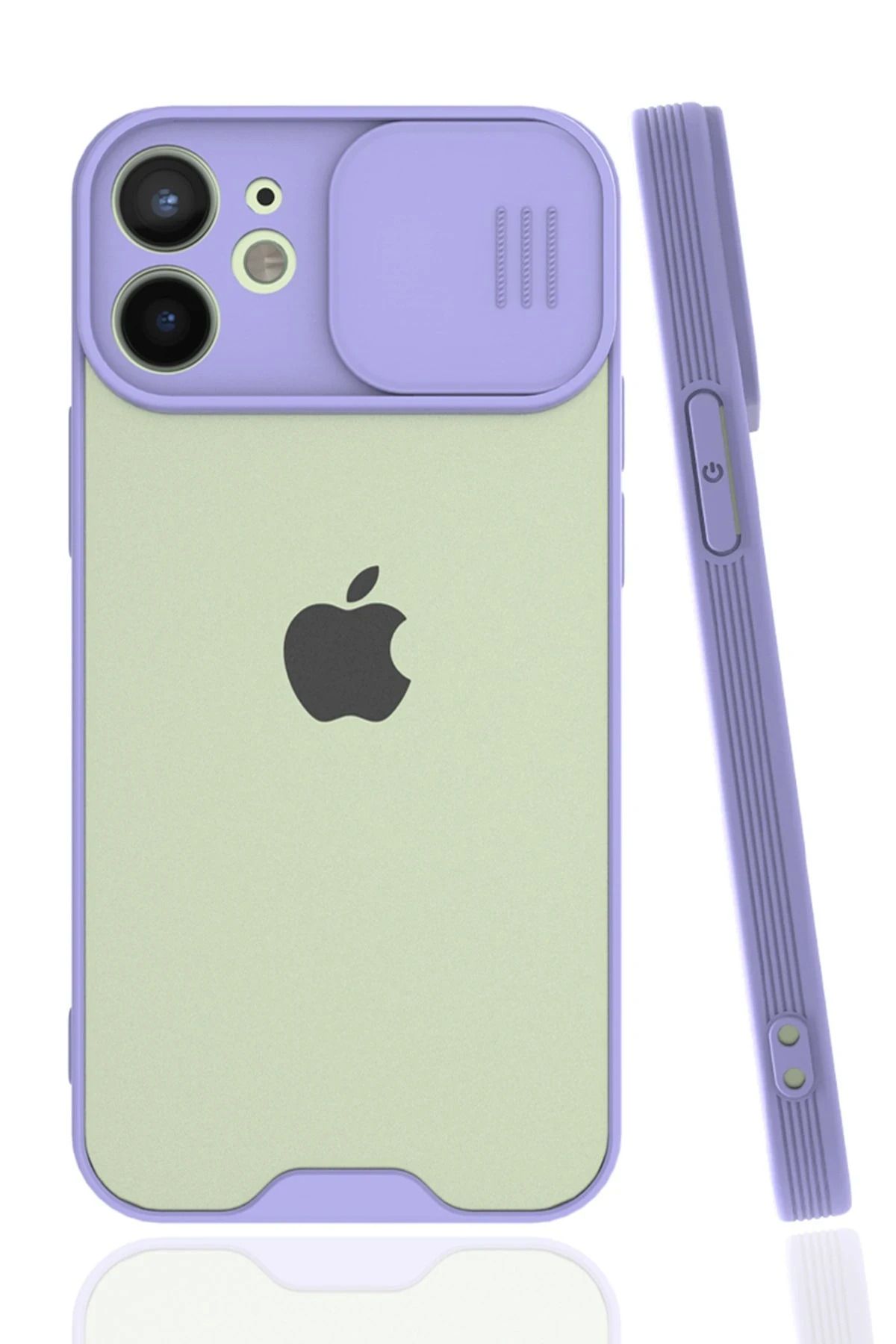NewFace iPhone 12 Mini Kılıf Platin Kamera Koruma Silikon - Lila WLZOR