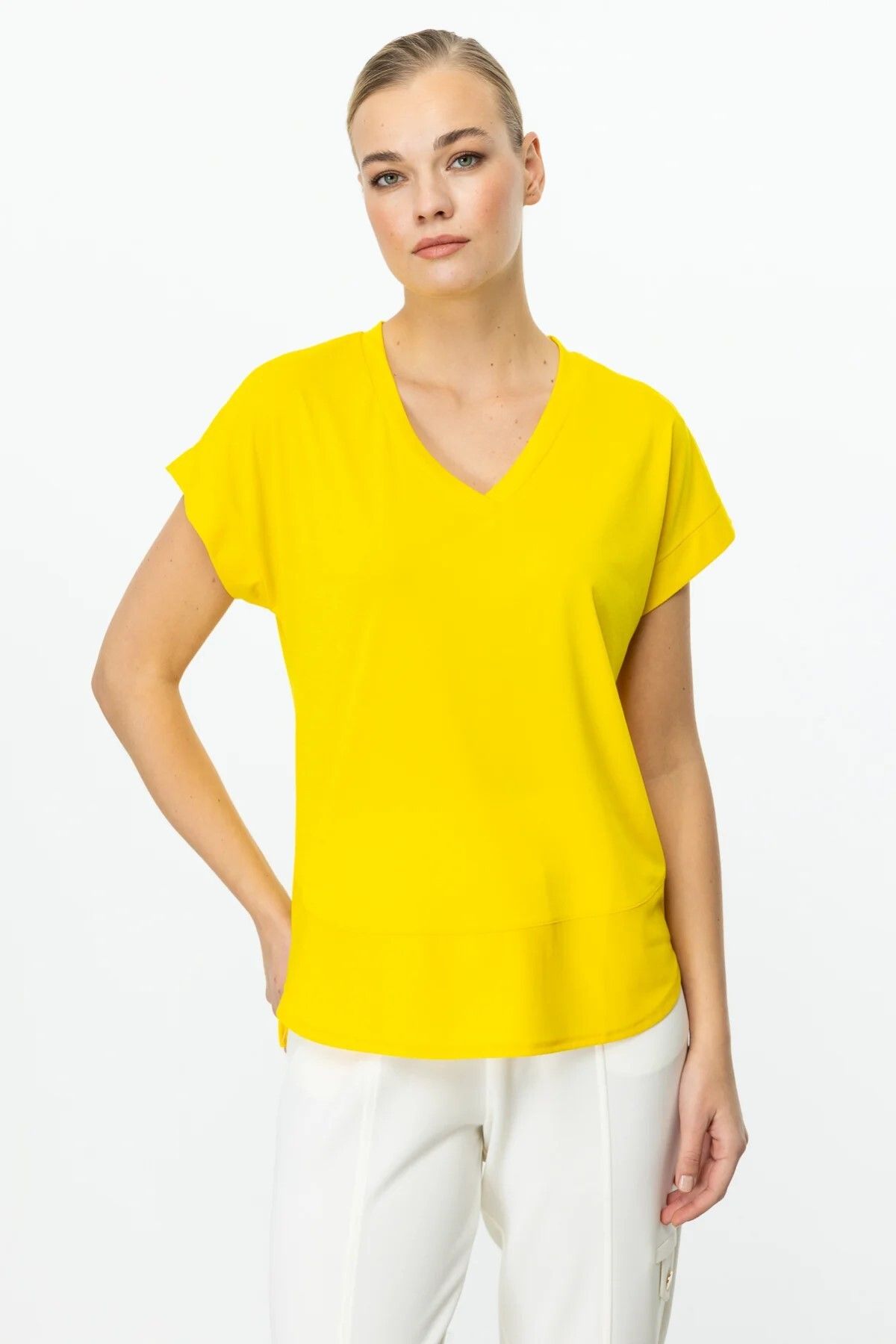 ON TRİKO V Yaka Kısa Kol T-Shirt 51475-25
