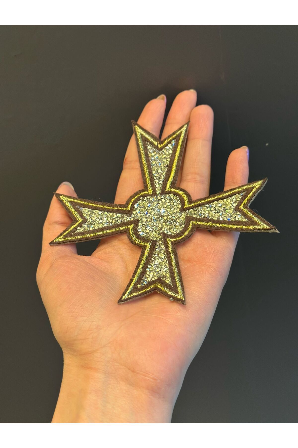 Gönülden Tasarım ÜTÜ İLE YAPIŞAN YILDIZ ARMA DİKİŞ APLİKE 11X11 CM