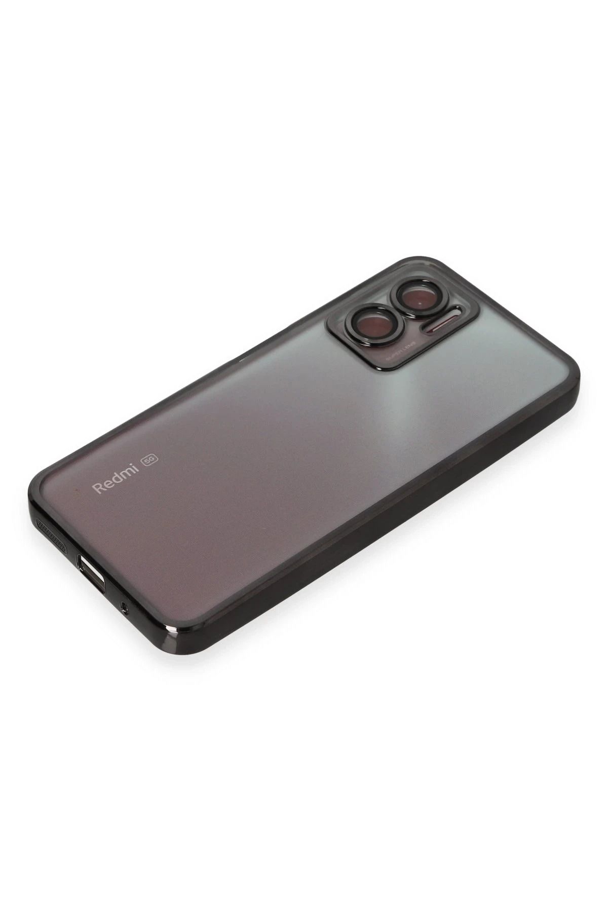 NewFace Xiaomi Redmi 10 5G Kılıf Lensli Silikon - Siyah WLZOR