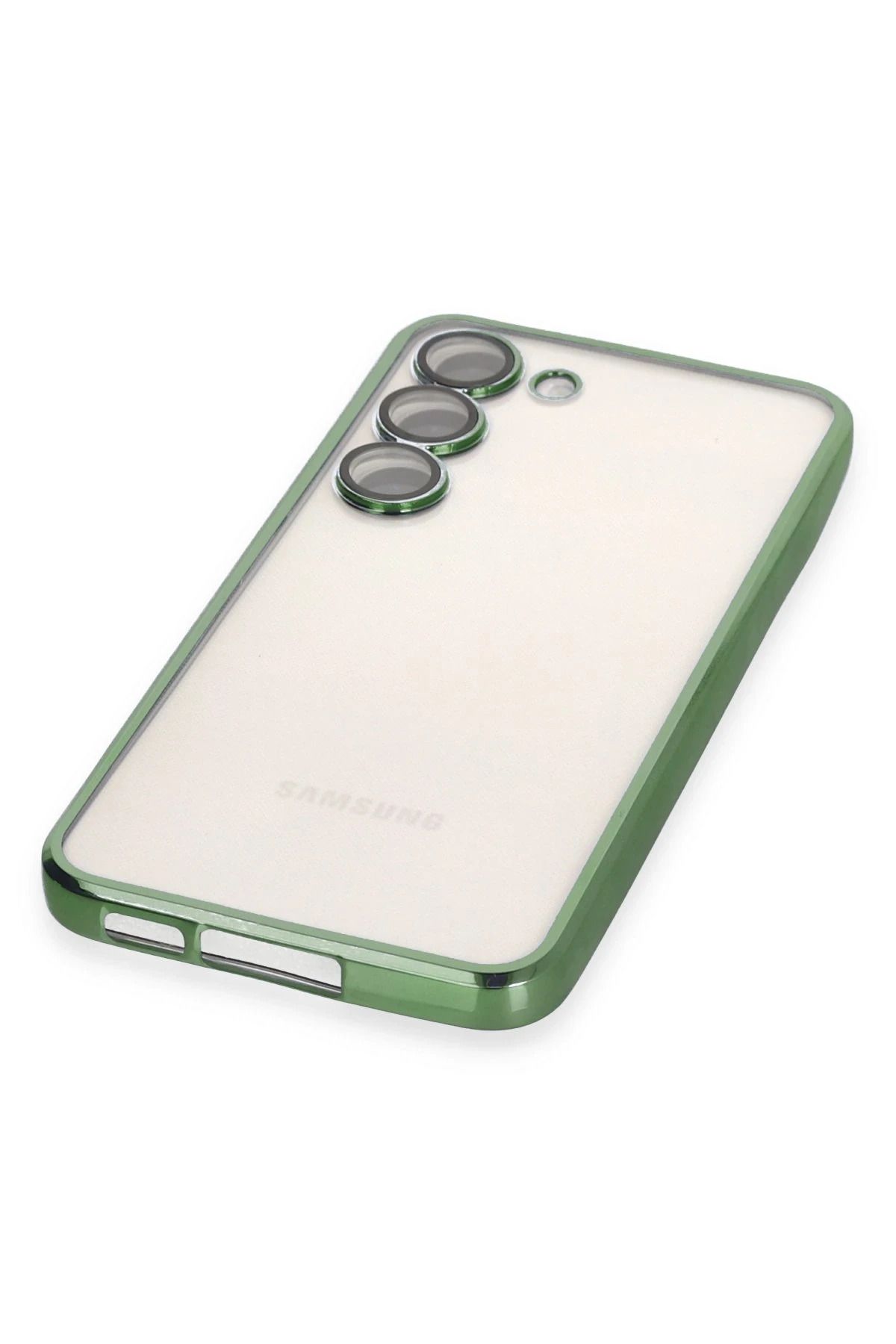 NewFace Samsung Galaxy S24 Plus Kılıf Lensli Silikon - Yeşil WLZOR