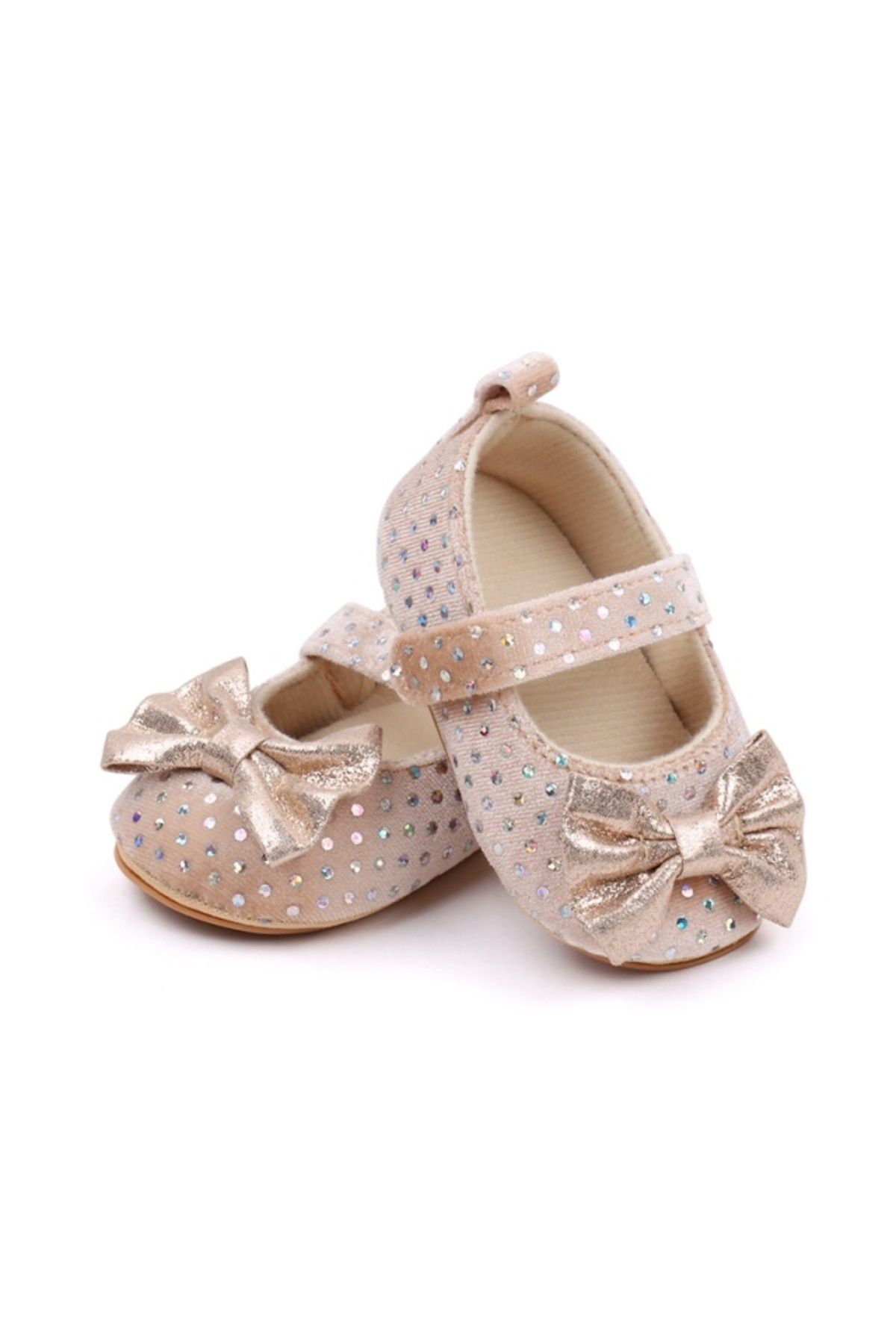 Superbaby-Elegant cream shoes with sequins for girls 1