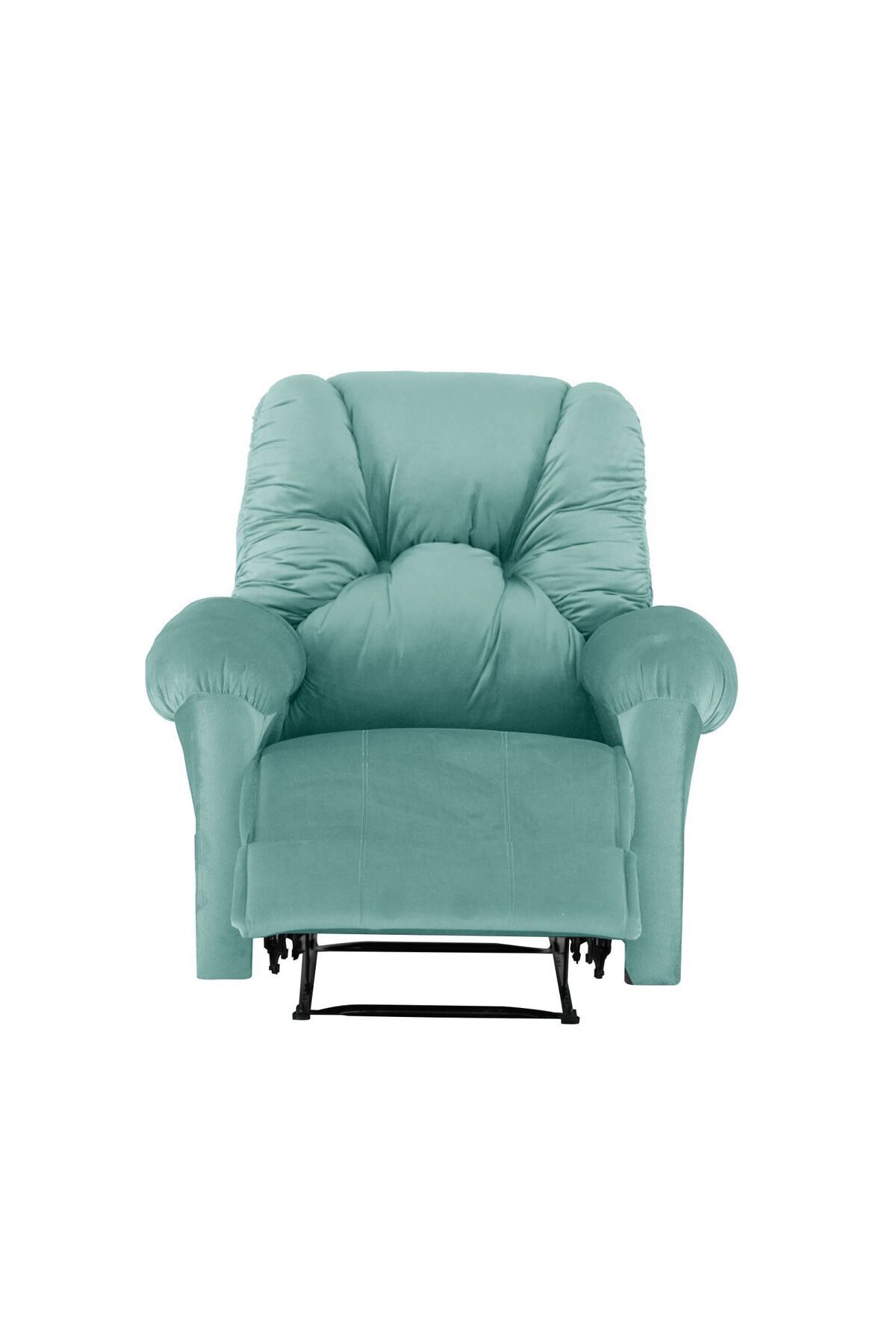 American Polo-| Velvet Classic Recliner Chair - Light Turquoise -92×78x103 5