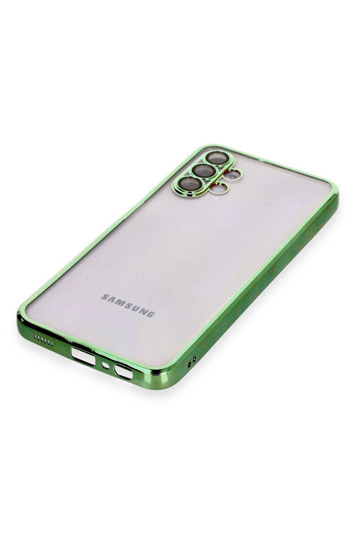 NewFace Samsung Galaxy A04S Kılıf Lensli Silikon - Yeşil WLZOR
