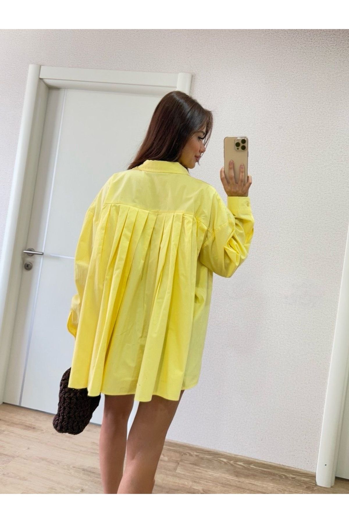 Ekim Store Büzgülü Oversize Basic Gömlek