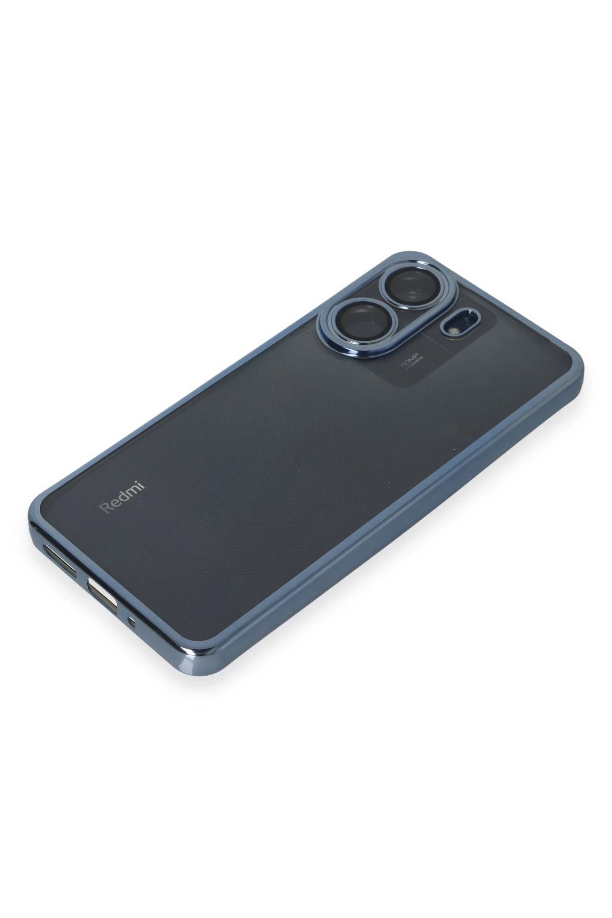 NewFace Xiaomi Redmi 13C Kılıf Lensli Silikon - Lacivert WLZOR