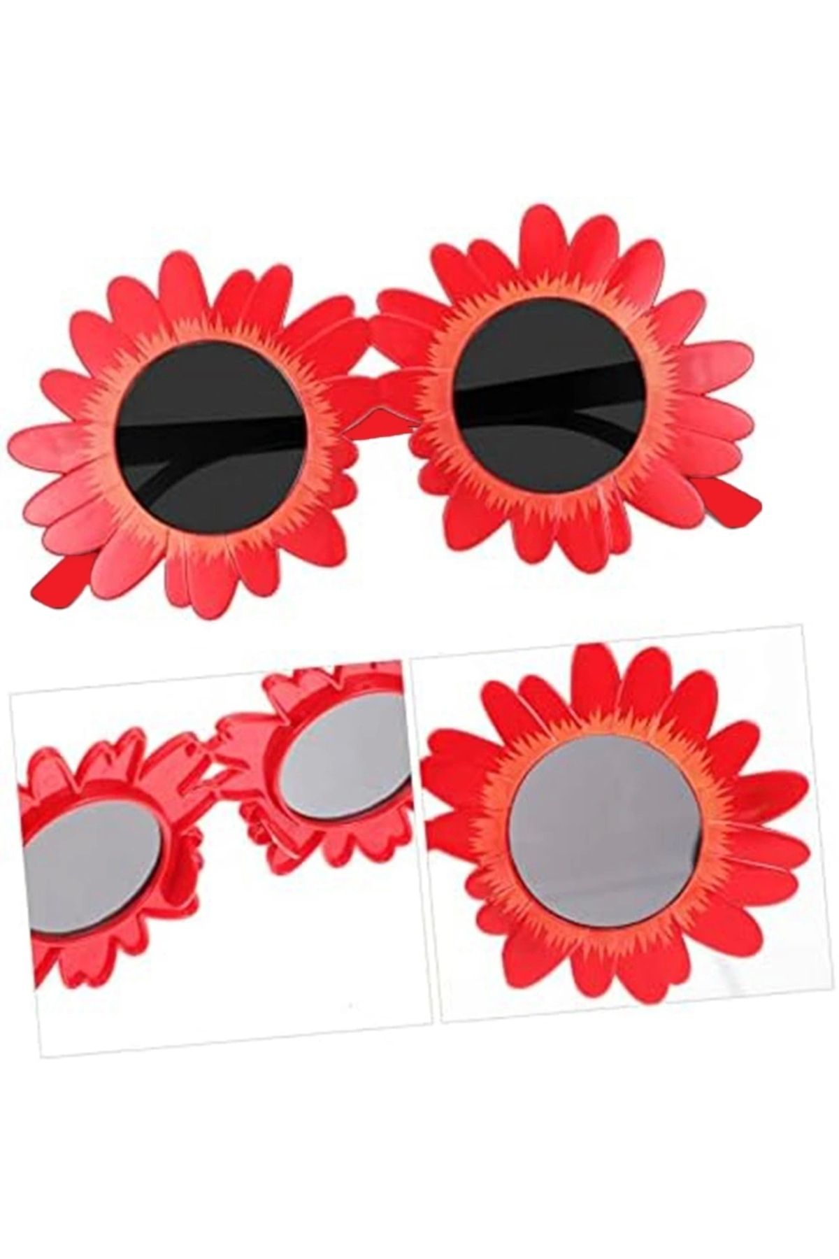 STOREMAX Kırmızı Renk Papatya Şekilli Parti Gözlüğü 18x10 cm (5047)