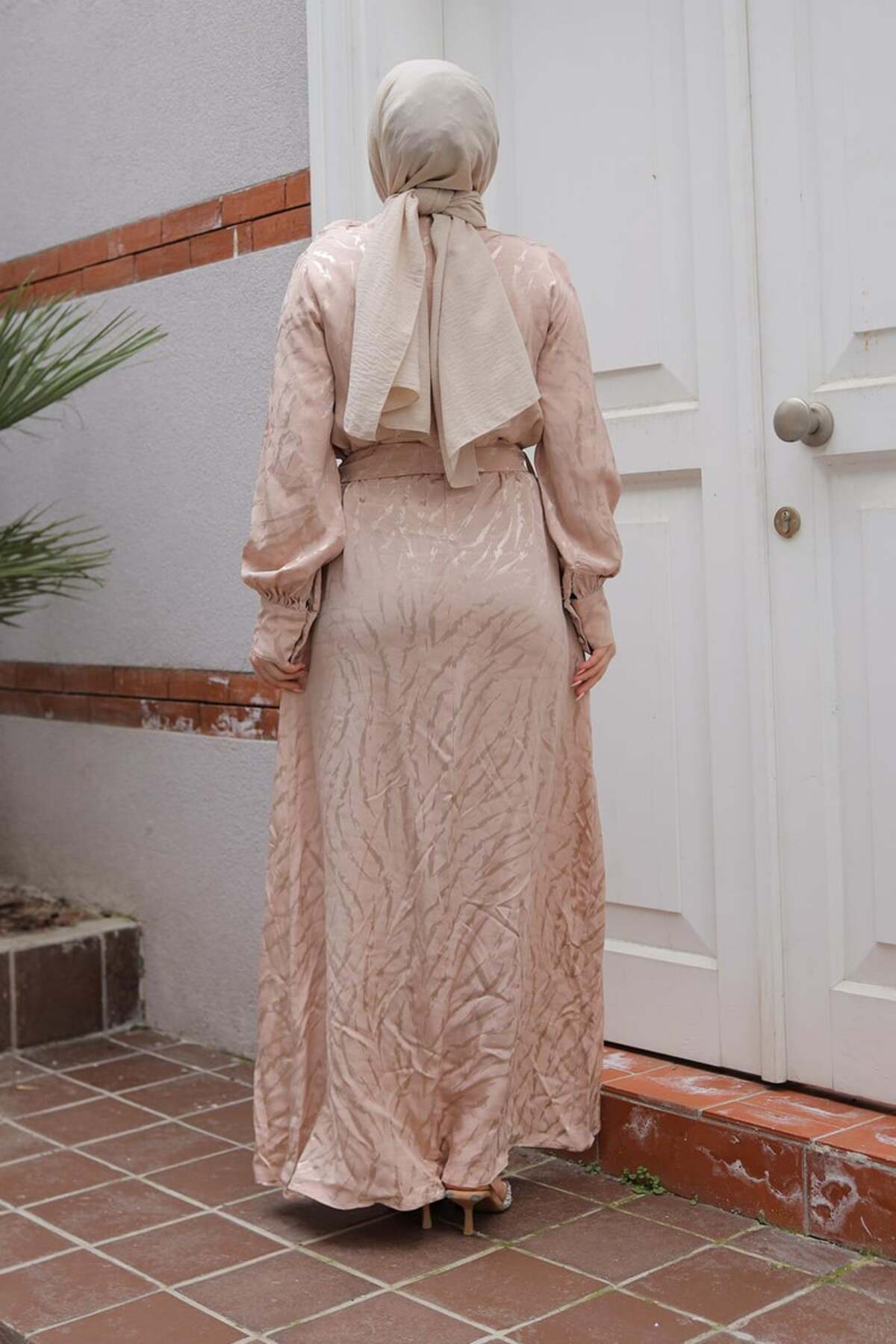 Armine TREND-New Season Patterned Satin Dress 25Dsb920 Modaayka 5