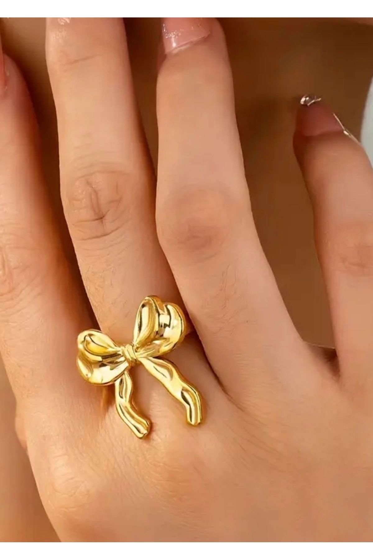 monalisatoka Kadın Gold Fiyonk Yüzük