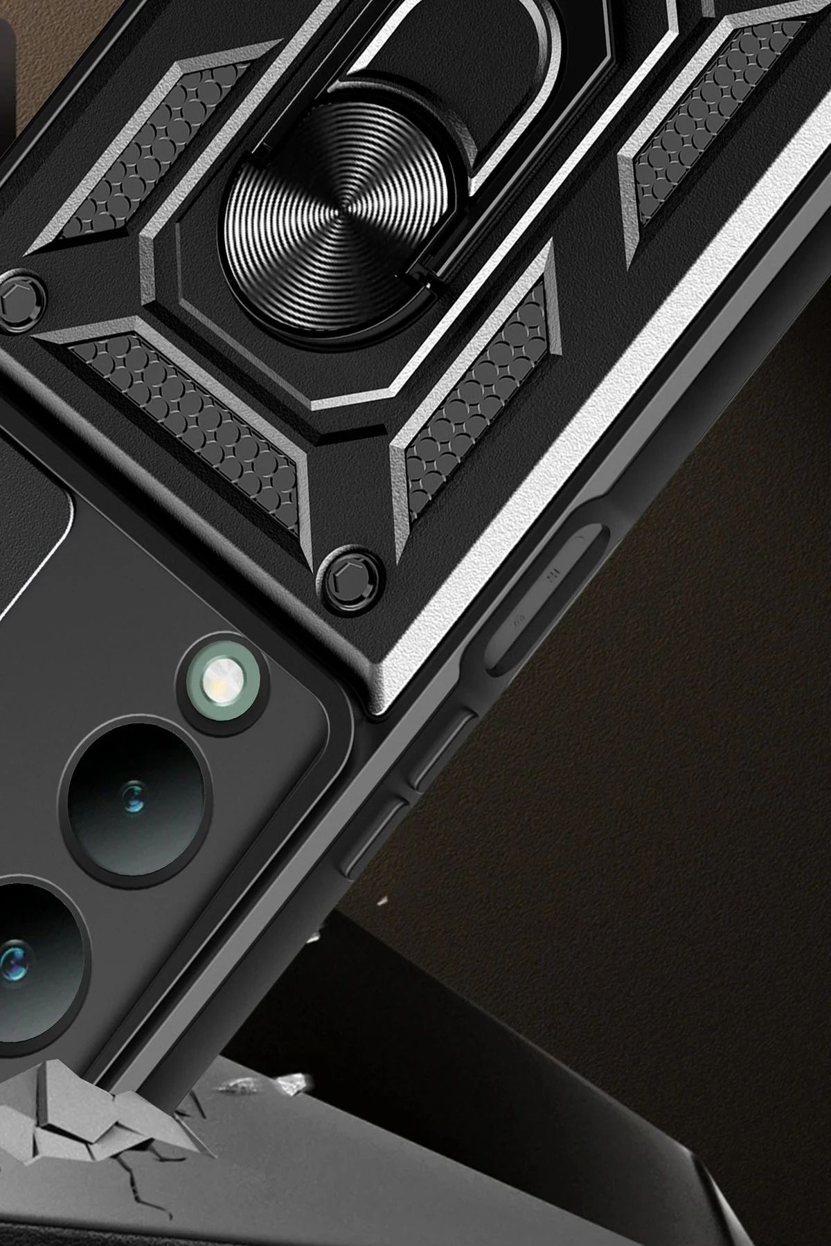 NewFace Vivo Y17S Kılıf Pars Lens Yüzüklü Silikon - Yeşil WLZOR