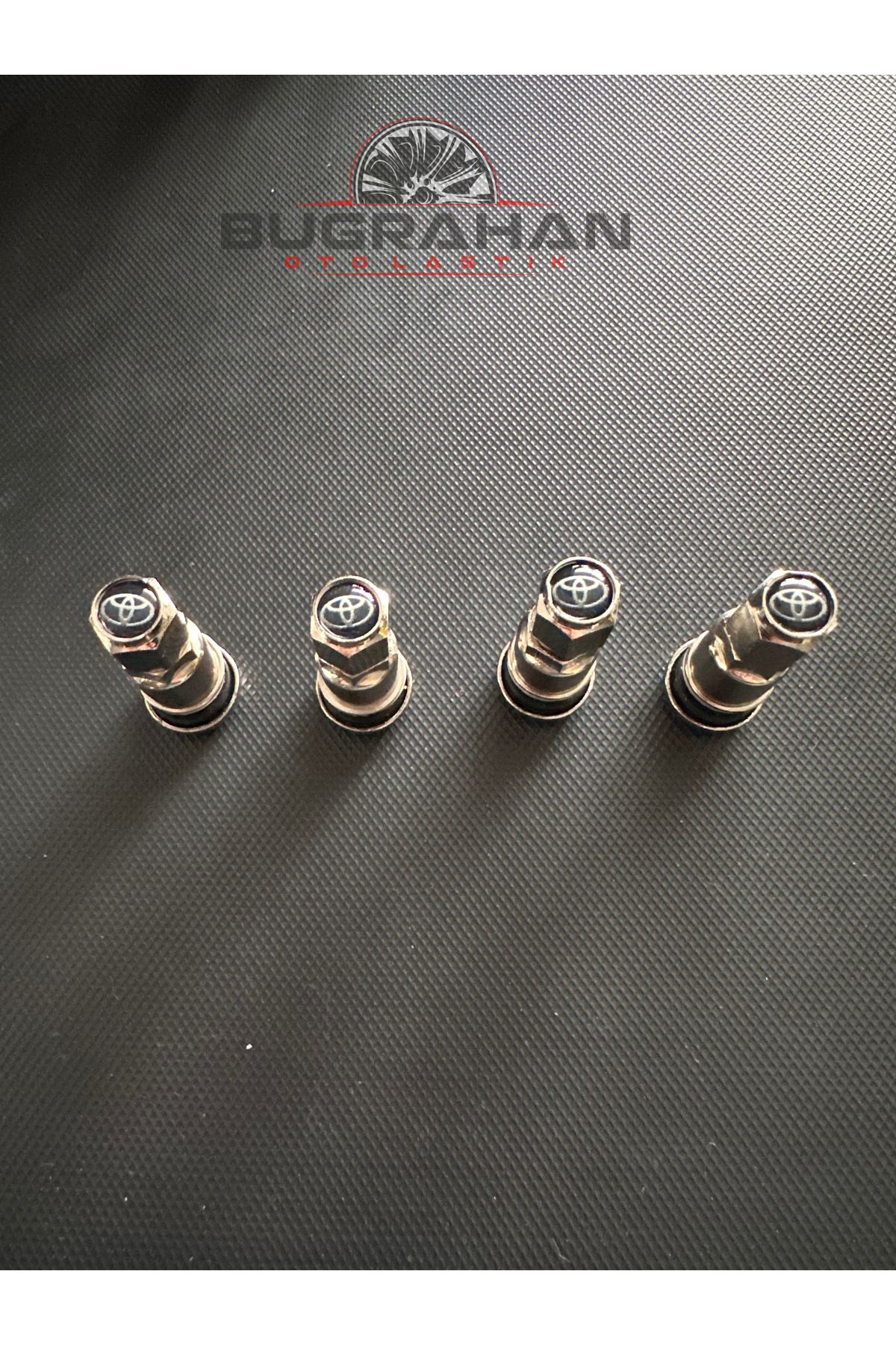 OEM Toyota Logolu Sibop Kapağı Tüm Araçlara Uyumlu A Kalite Alüminyum Sibop Kapağı 4 Adet