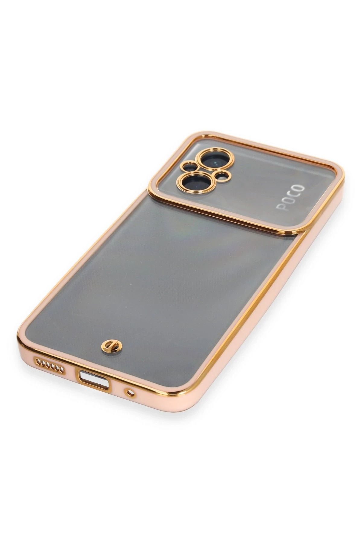 NewFace Xiaomi Poco M5 Kılıf Liva Lens Silikon - Rose WLZOR