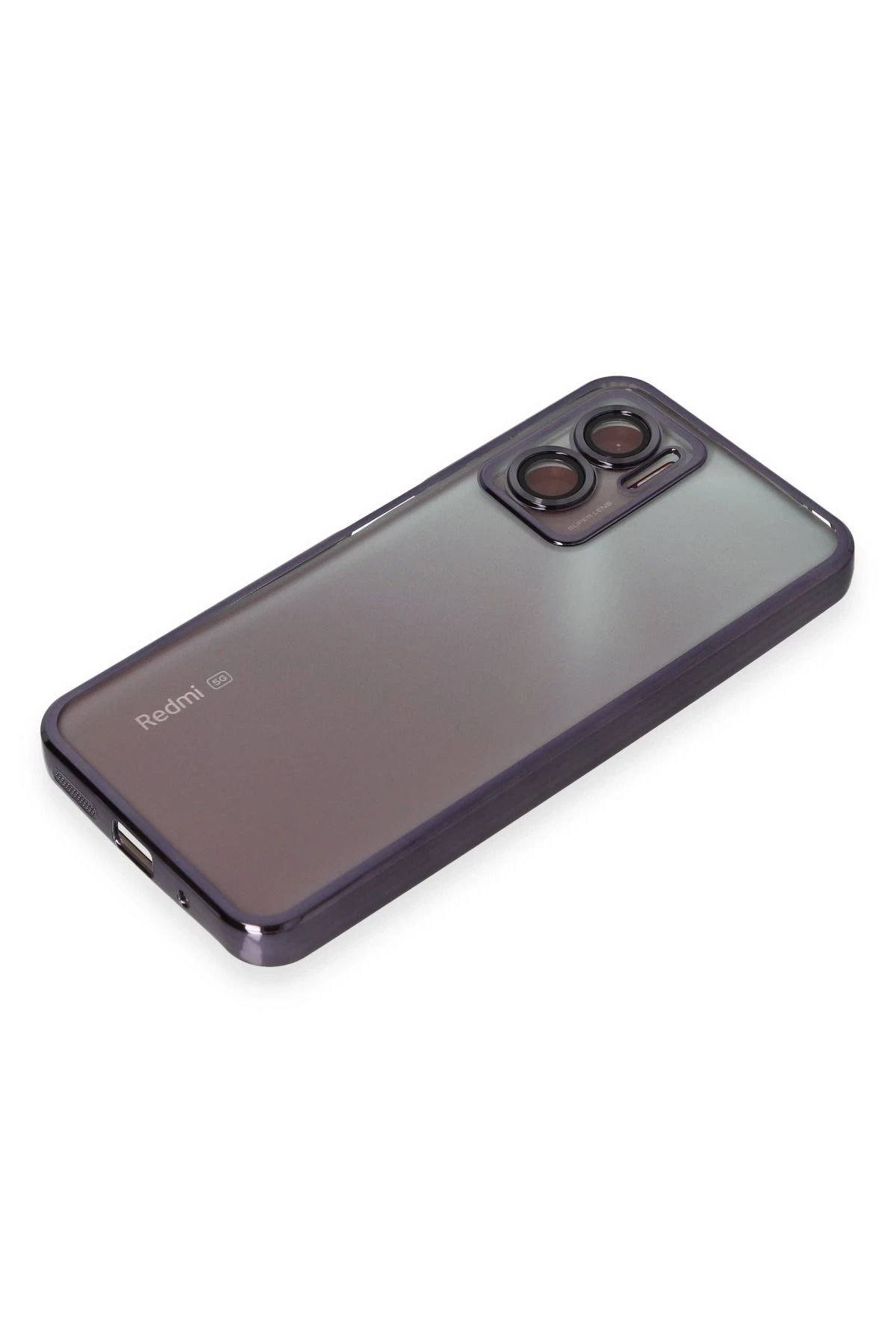 NewFace Xiaomi Redmi 10 5G Kılıf Lensli Silikon - Mor WLZOR
