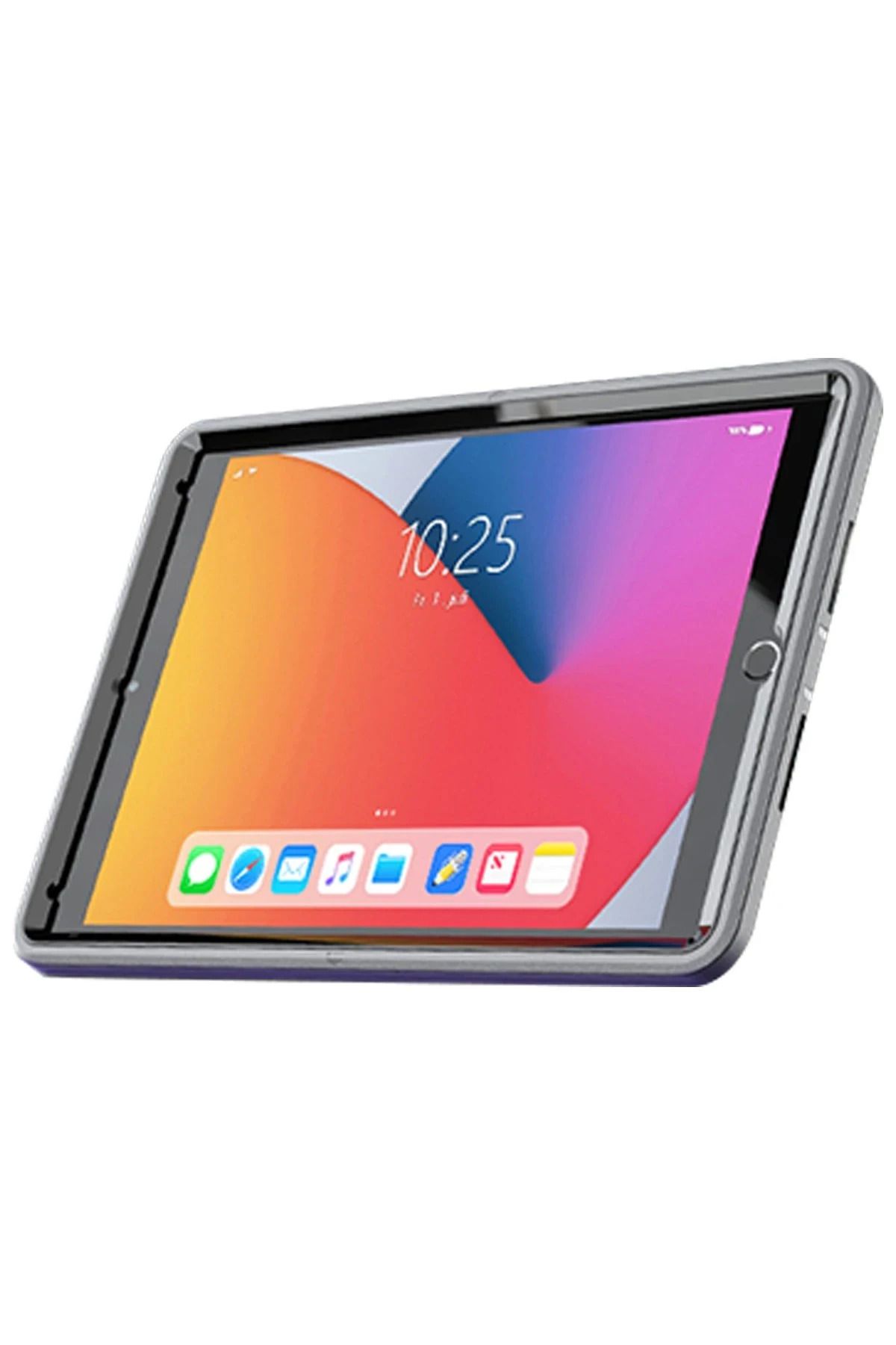 NewFace iPad 10.2 (7.nesil) Kılıf Hand Strap Tablet Kılıfı - Gri SVLRS