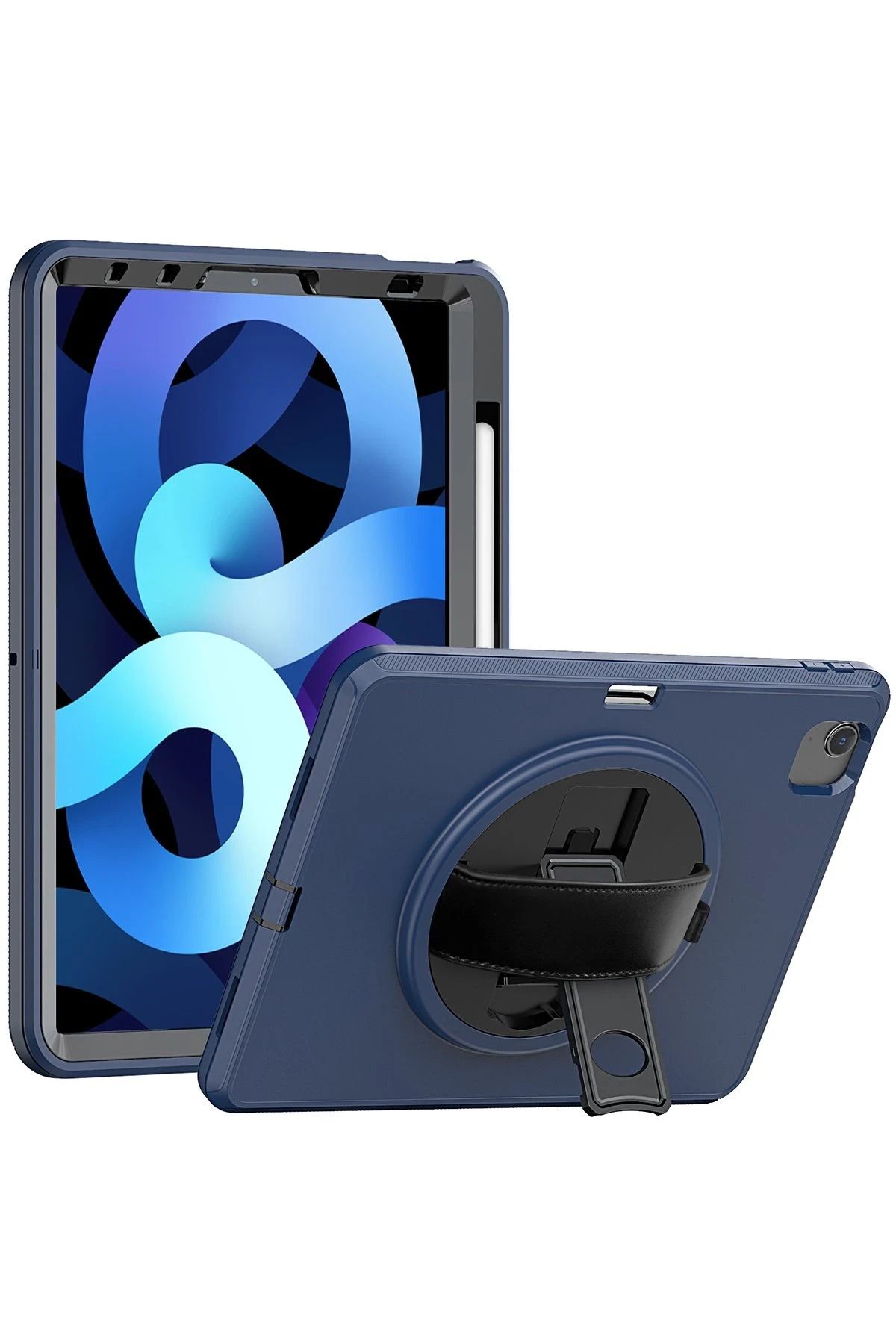 NewFace iPad 2022 10.9 (10.nesil) Kılıf Hand Strap Tablet Kılıfı - Gri SVLRS