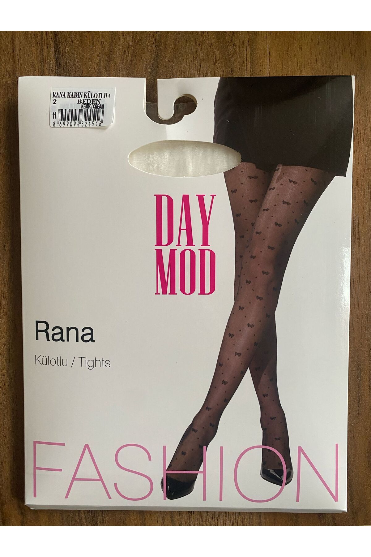 DAYMOD ÇORAP Kadın Kurdele Baskılı Külotlu Çorap