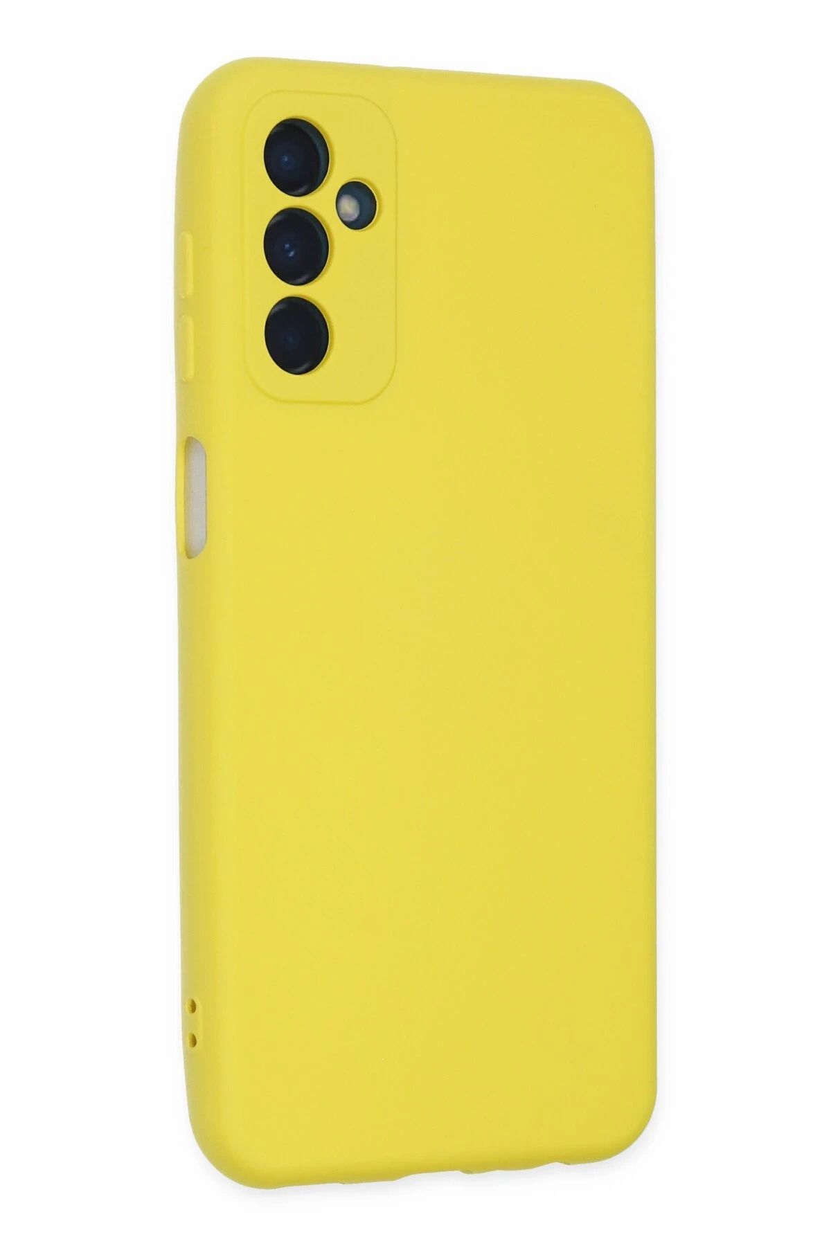 NewFace Galaxy M23 Kılıf uyumlu  Nano içi Kadife Silikon - Sarı WLZOR