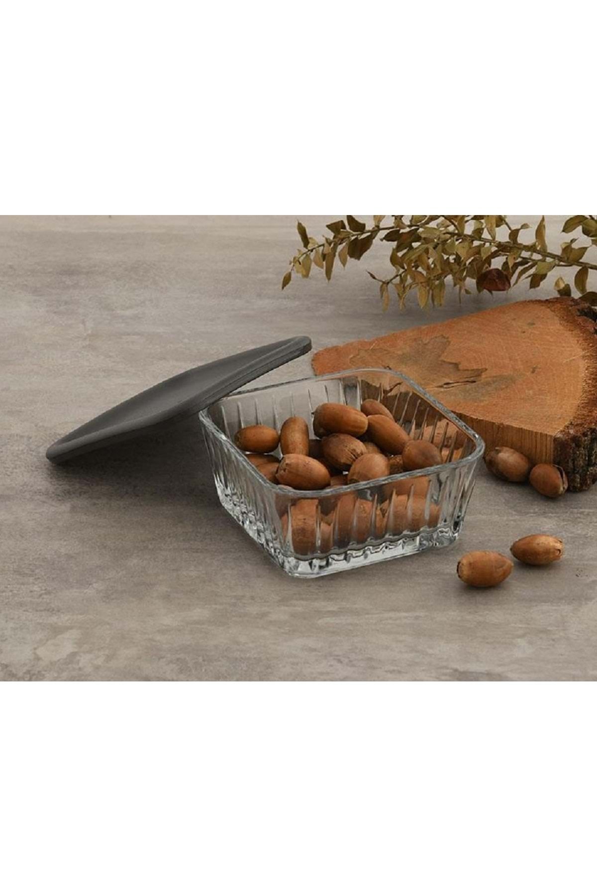 Paşabahçe Frezya Kapaklı 8 li Cam Kase 530236