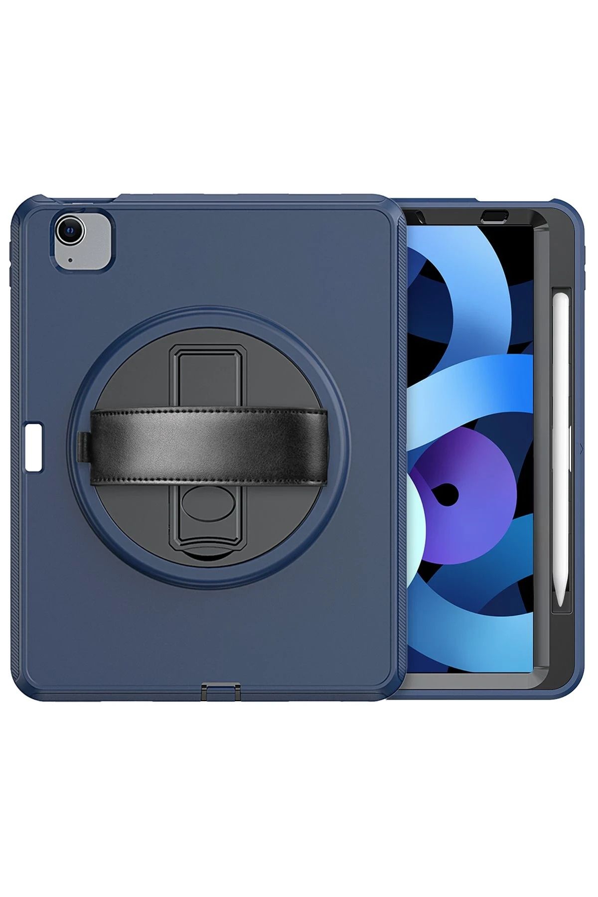 NewFace iPad 2022 10.9 (10.nesil) Kılıf Hand Strap Tablet Kılıfı - Lacivert SVLRS